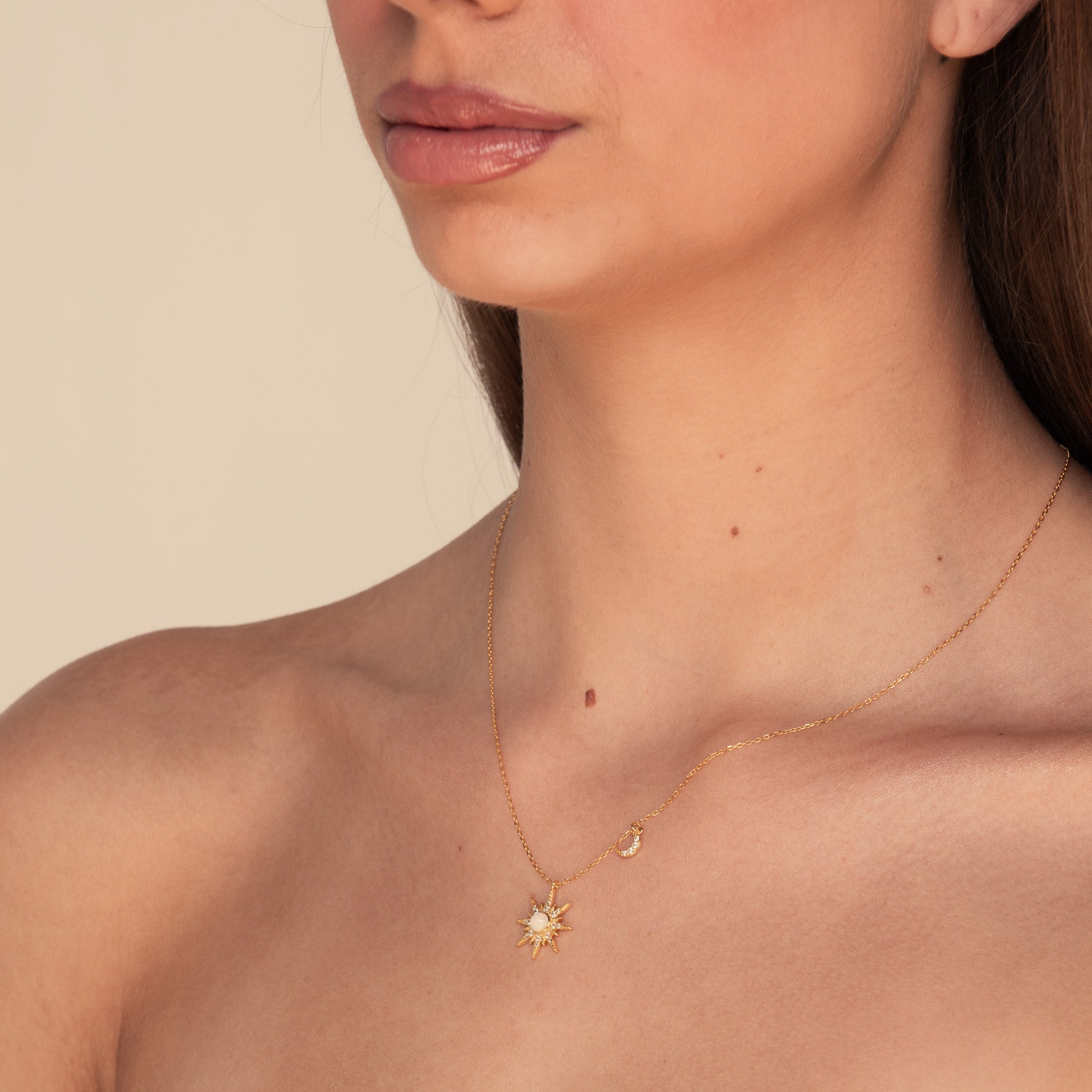 Constellation Opal Necklace Gold