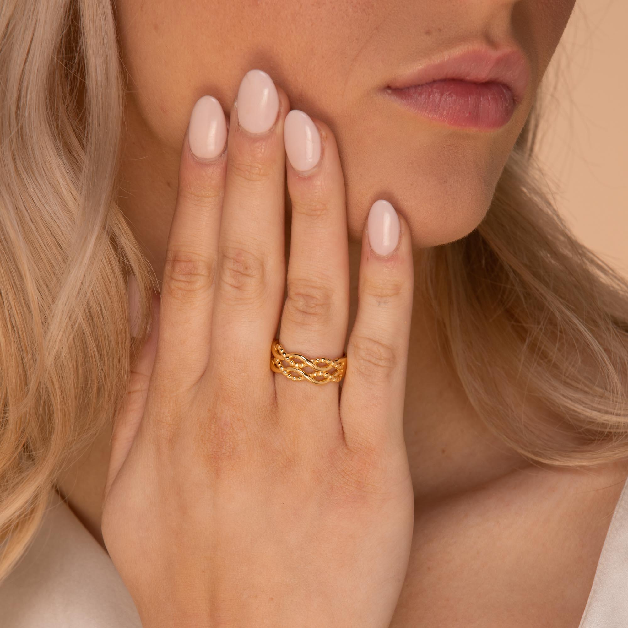Weave Open Ring Gold