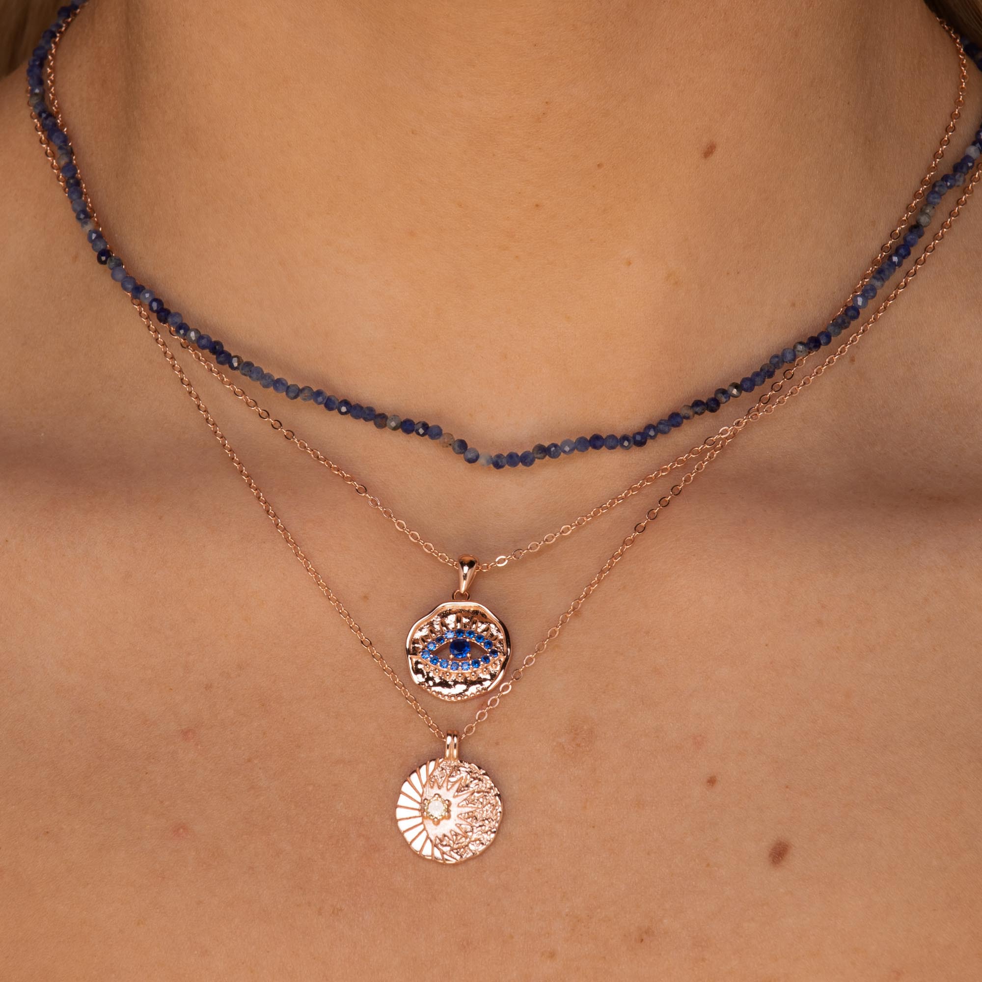 Blue Lapis Crystal Necklace