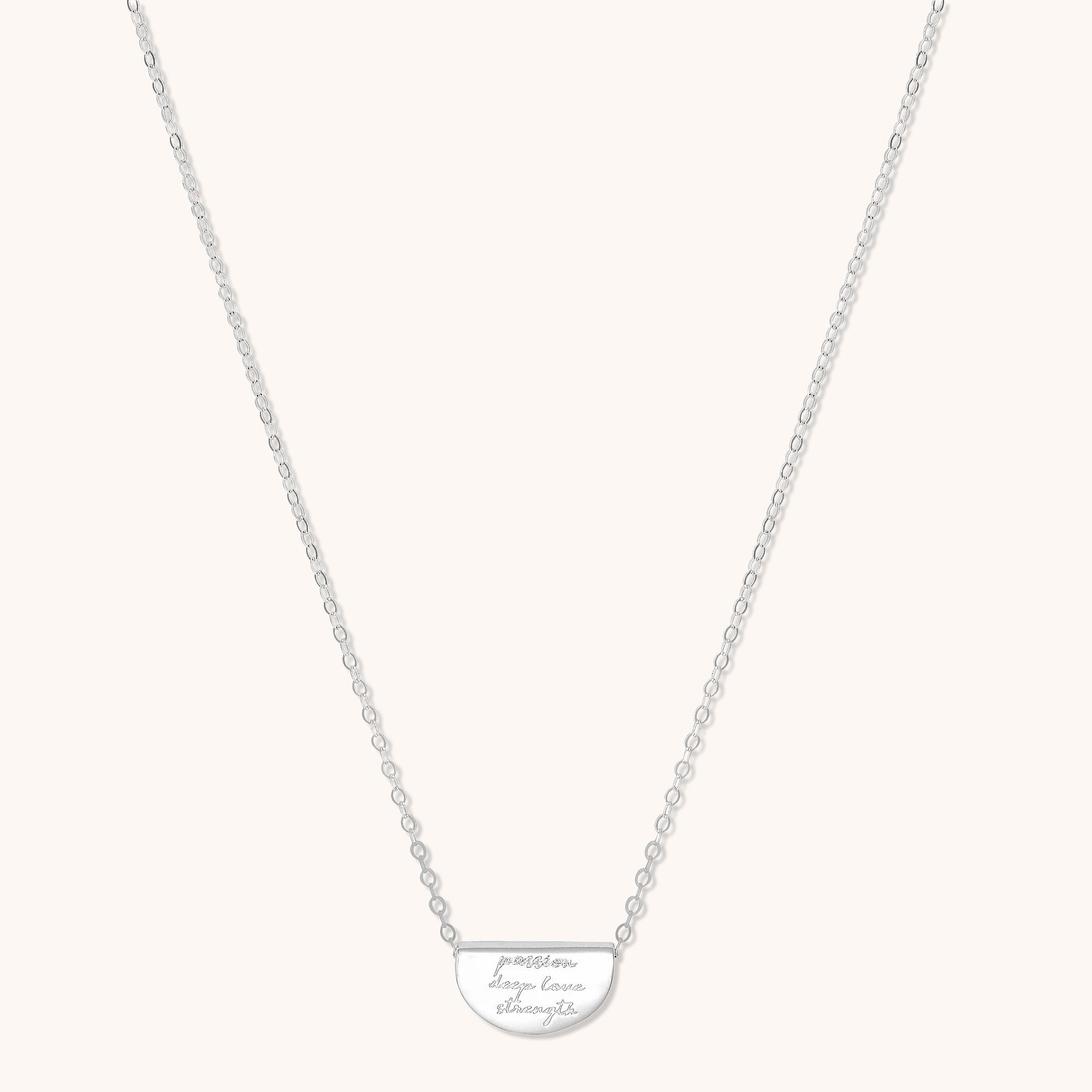 Birth Flower Necklace January (Carnation) Silver