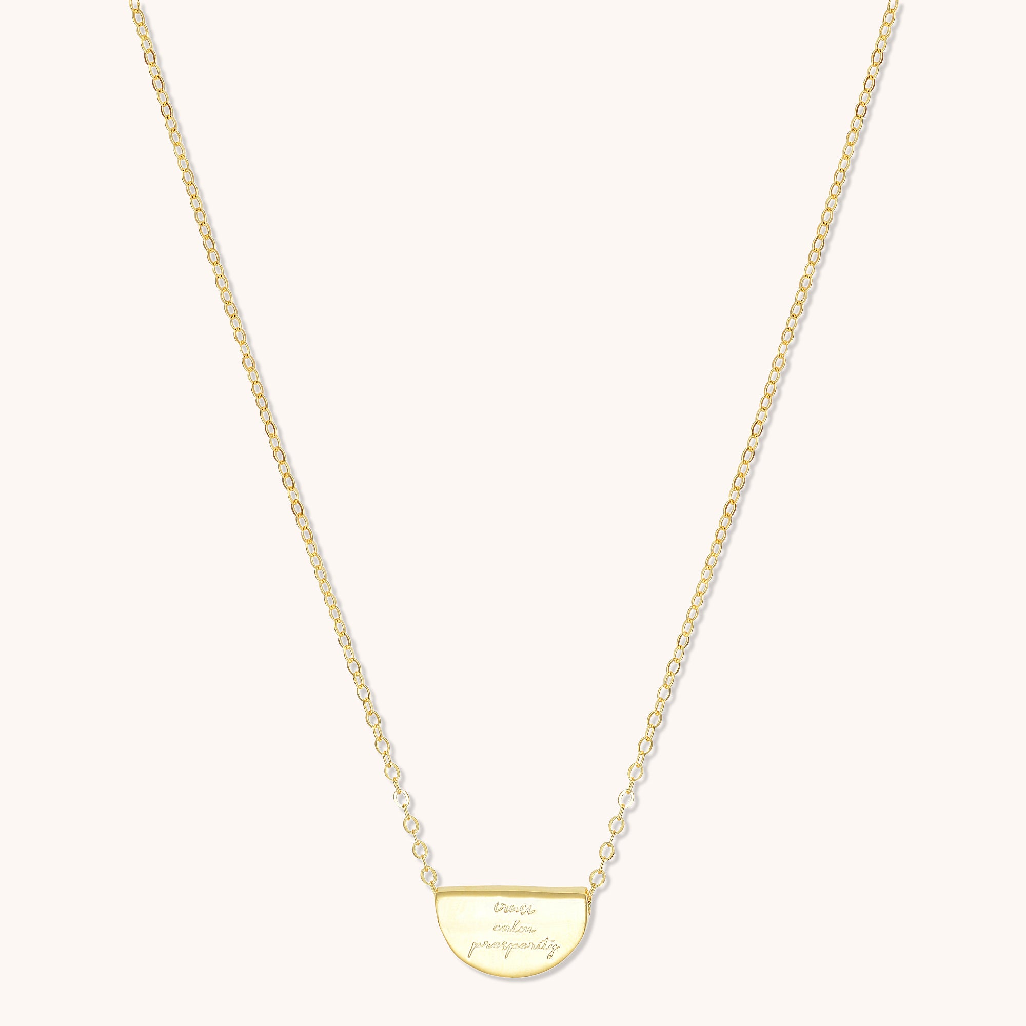 Birth Flower Necklace March (Cherry Blossom) Gold