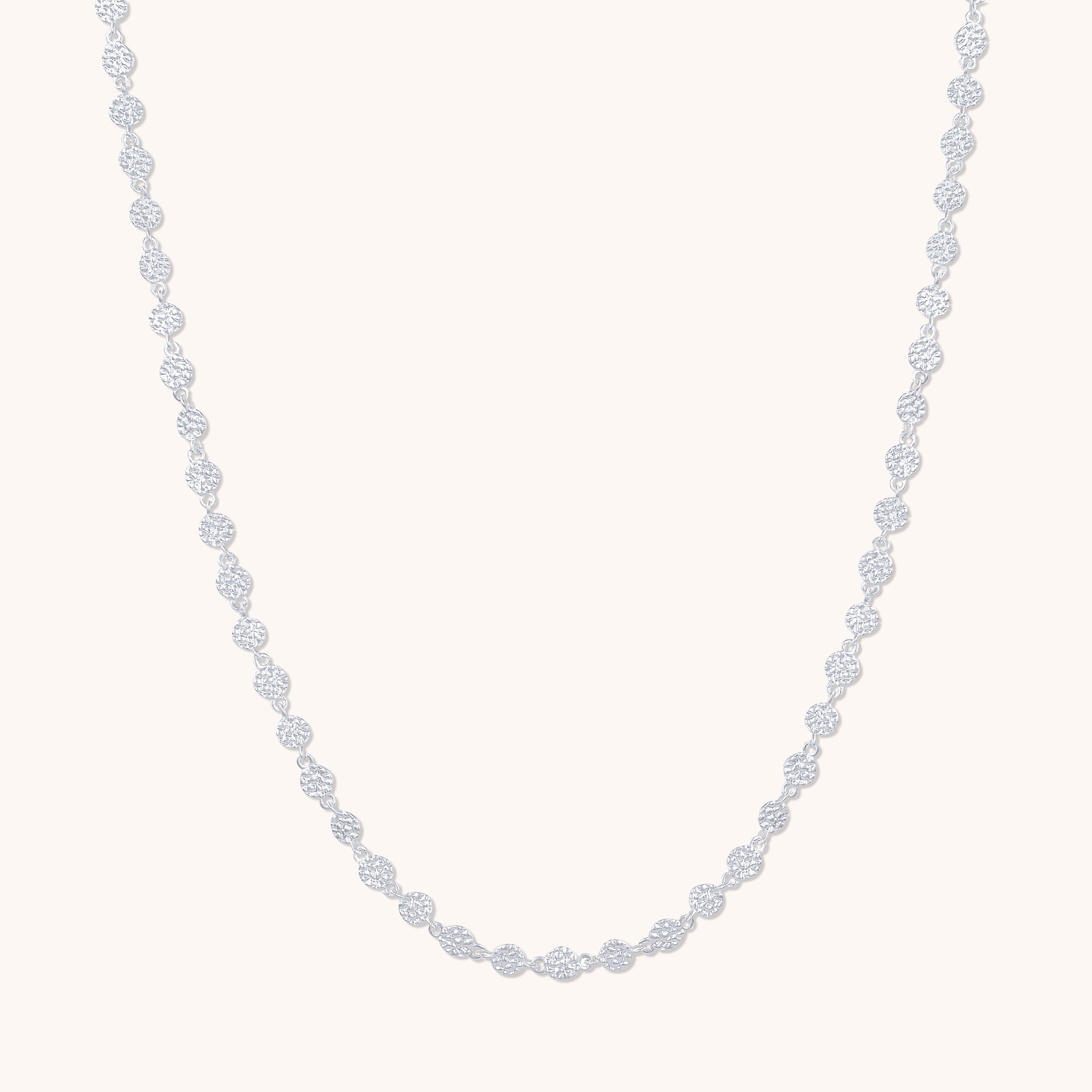 Molten Circular Necklace Silver