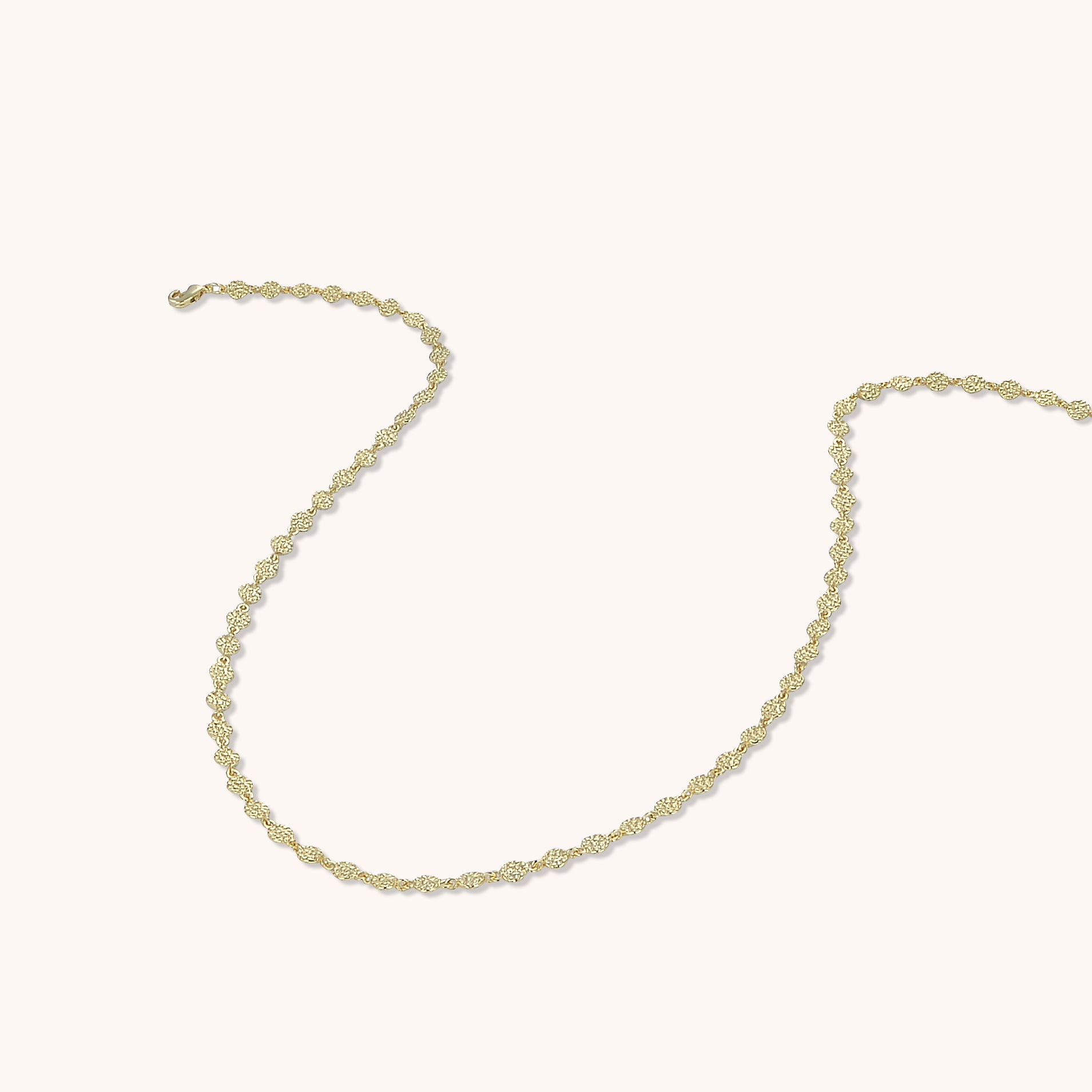 Molten Circular Necklace Gold