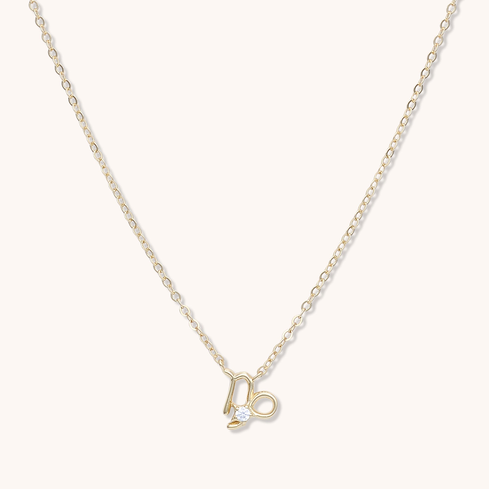 Capricorn Star Sign Necklace Rose Gold