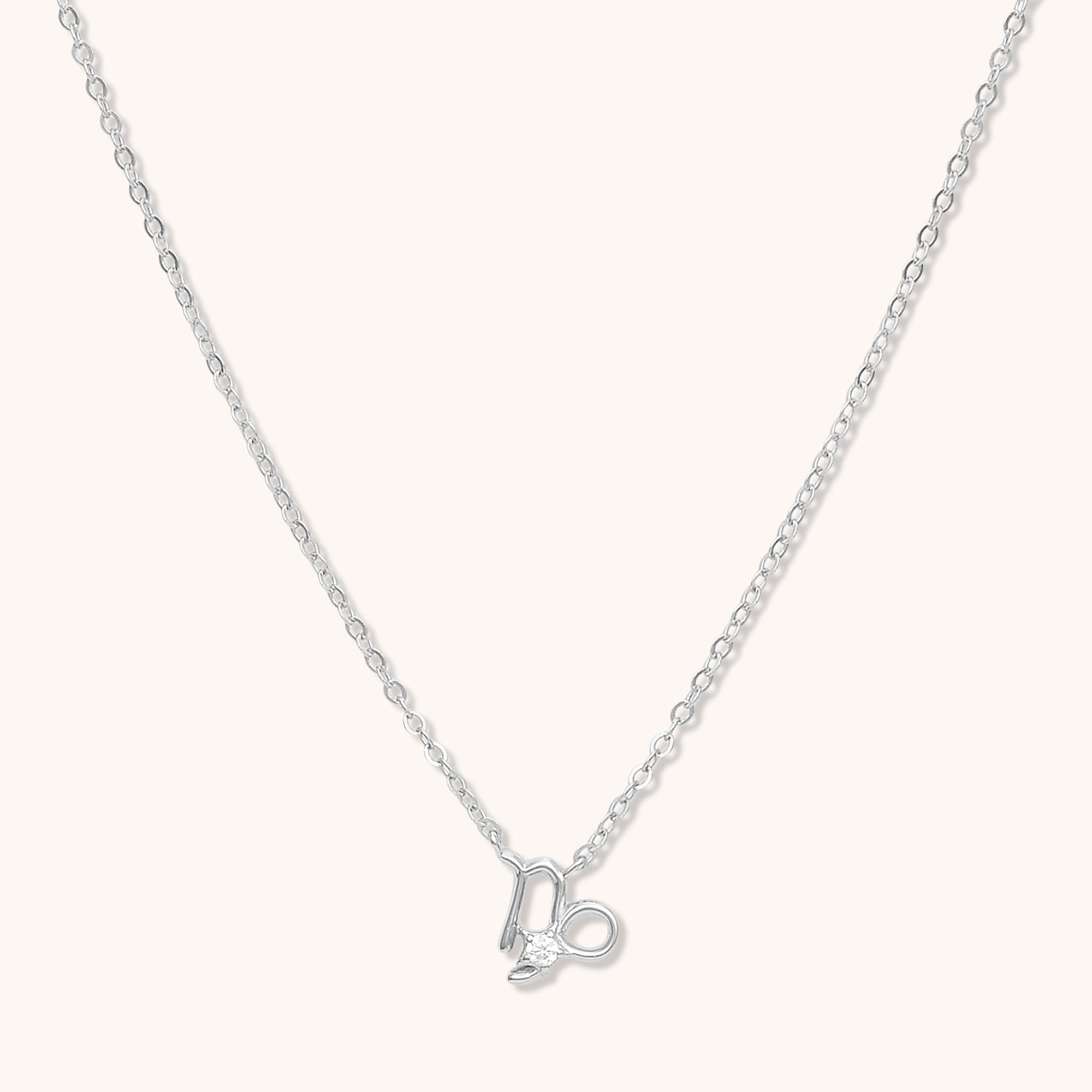 Capricorn Star Sign Necklace Silver