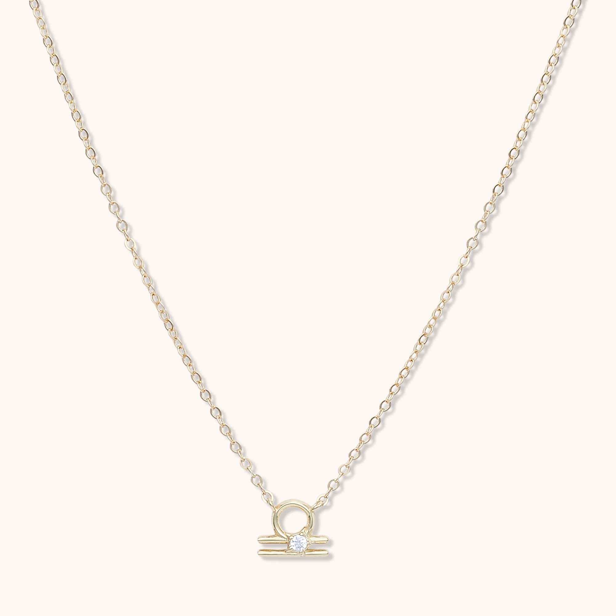 Libra Star Sign Necklace Rose Gold