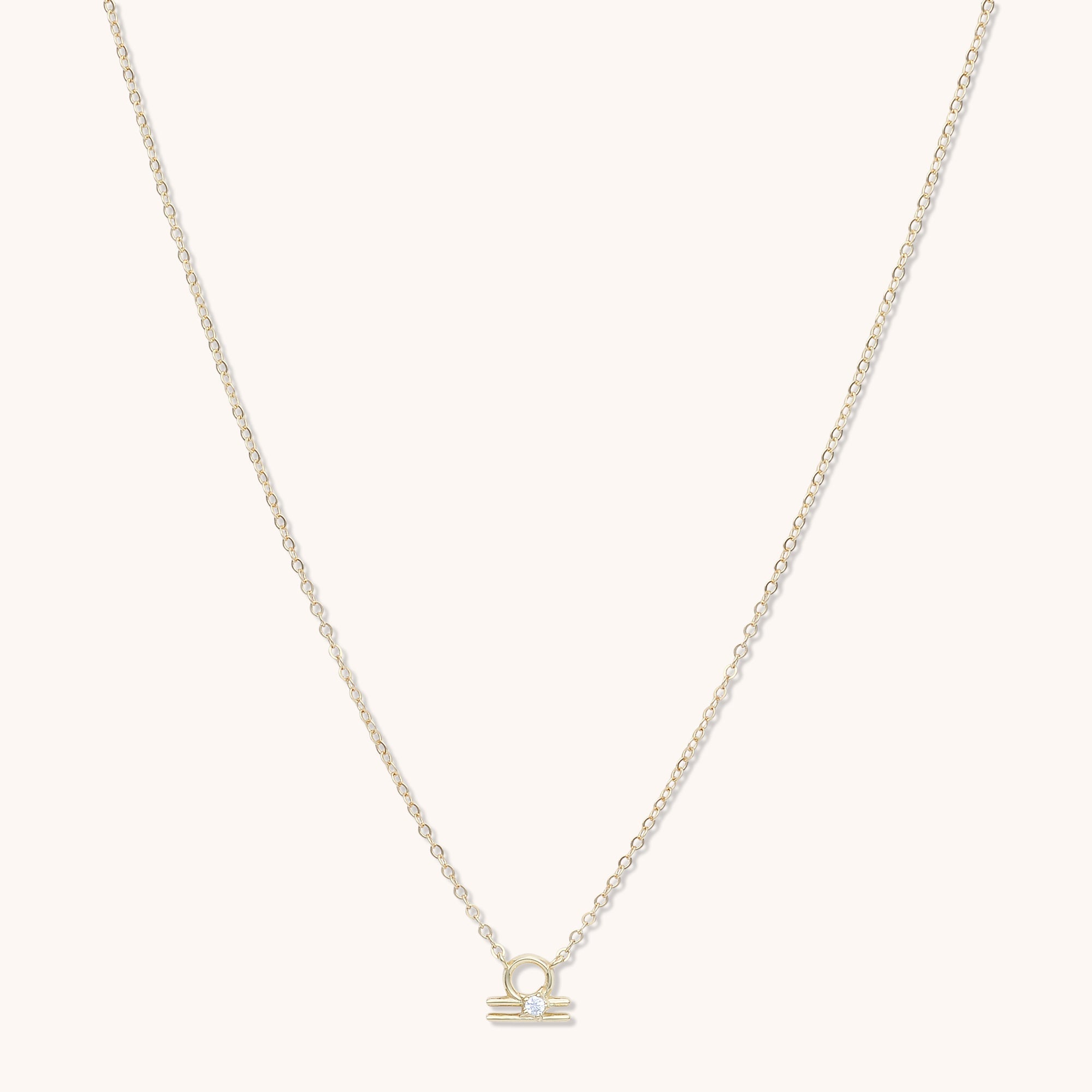 Libra Star Sign Necklace Rose Gold