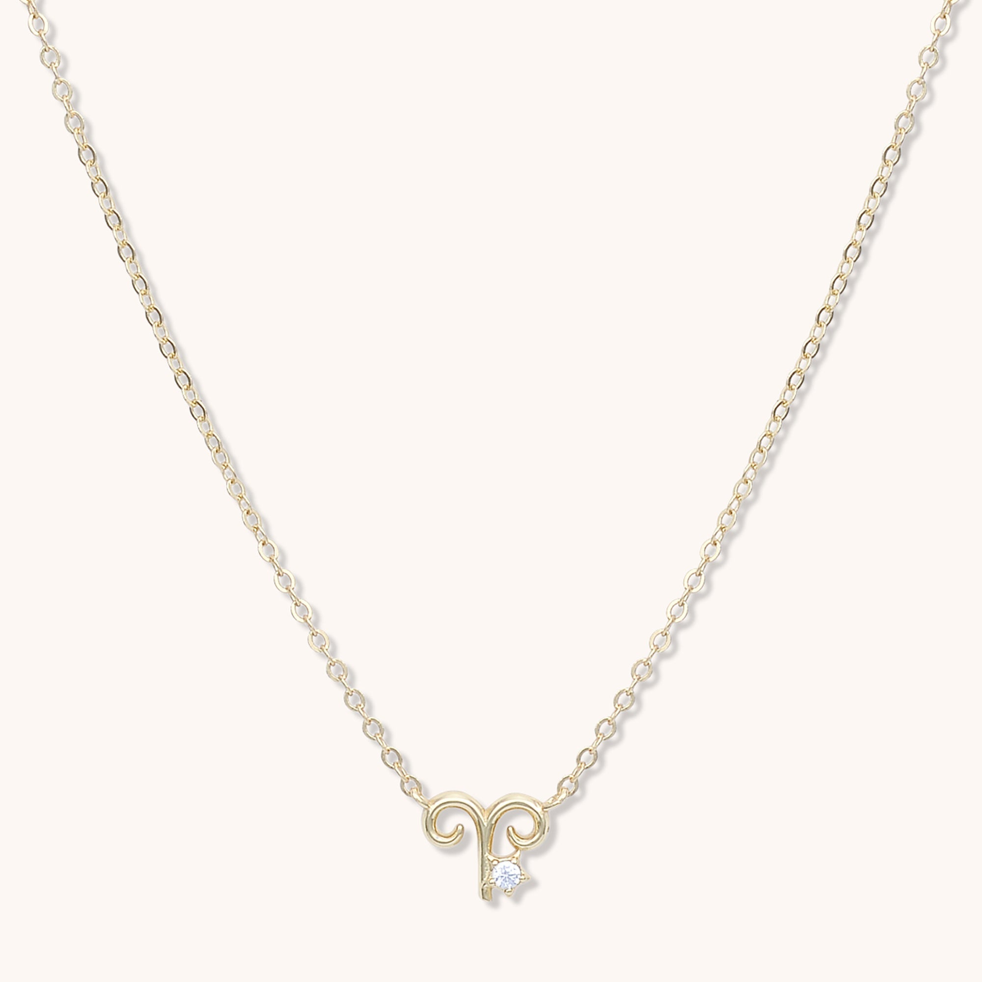 Aries Star Sign Necklace Rose Gold