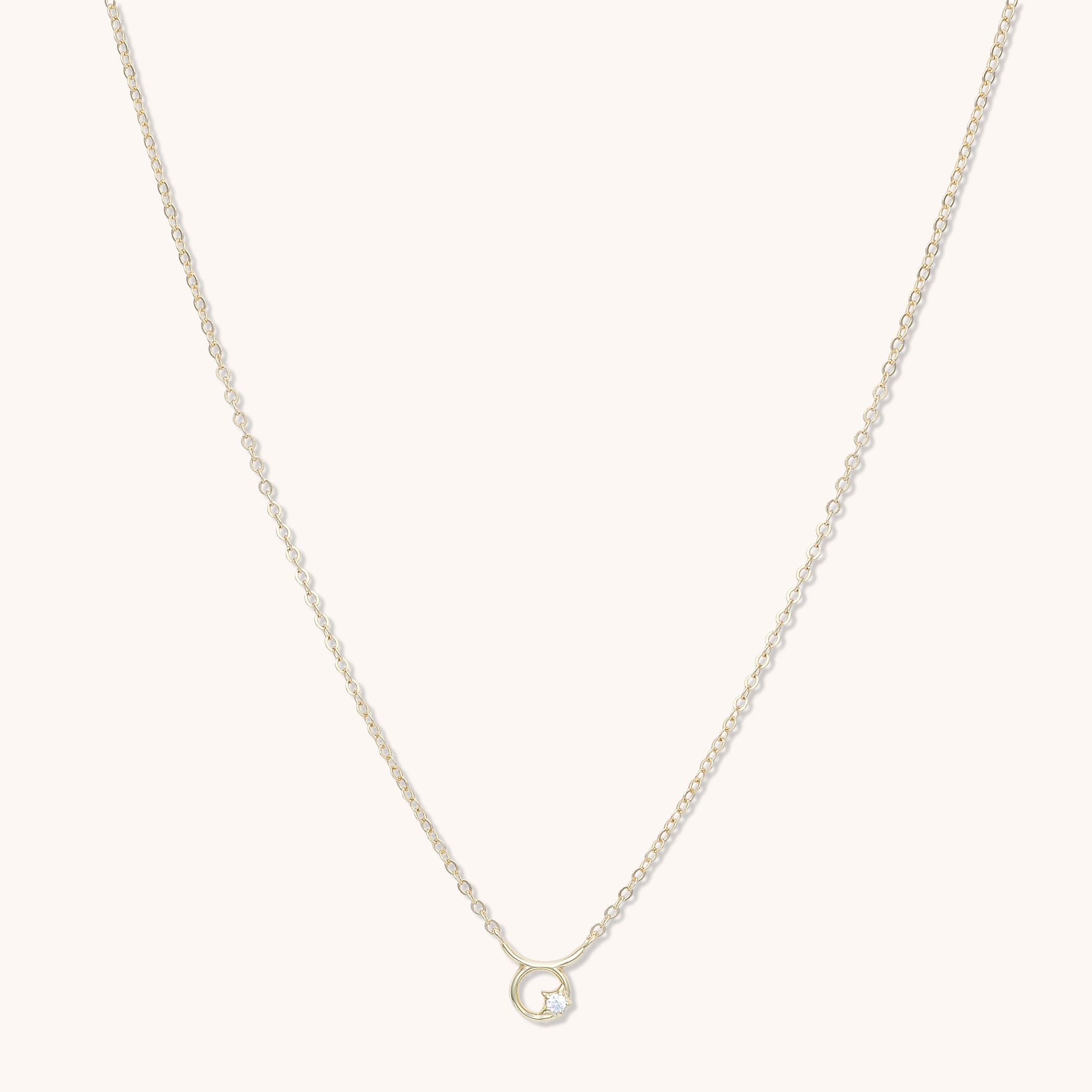 Taurus Star Sign Necklace Rose Gold