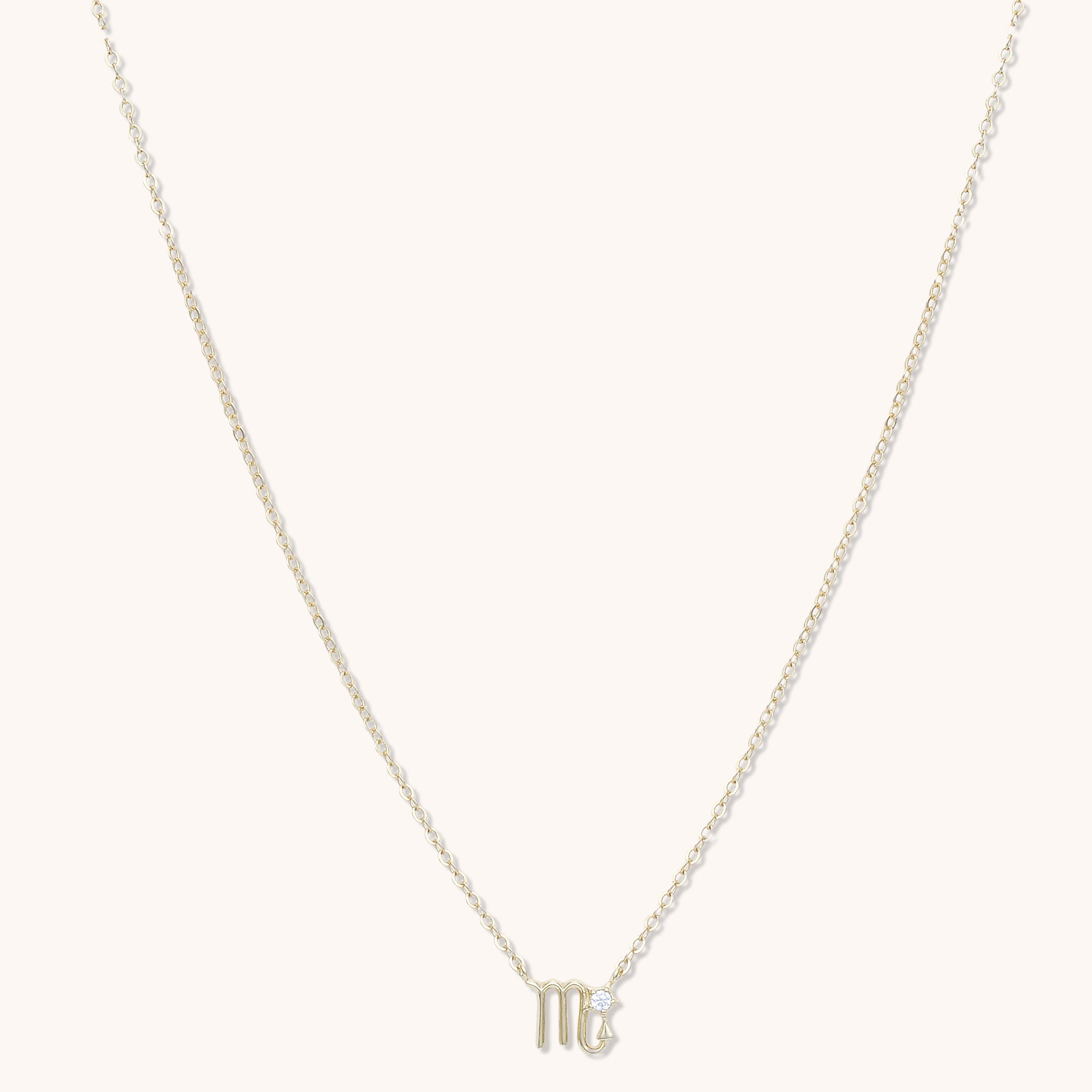Scorpio Star Sign Necklace Gold