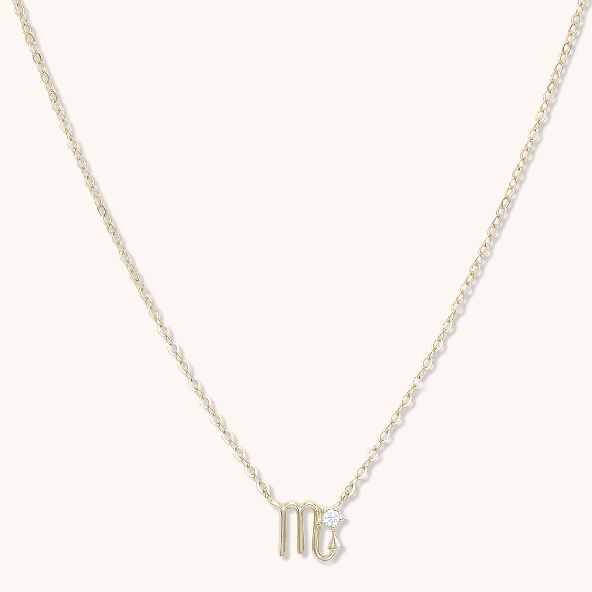 Scorpio Star Sign Necklace Gold