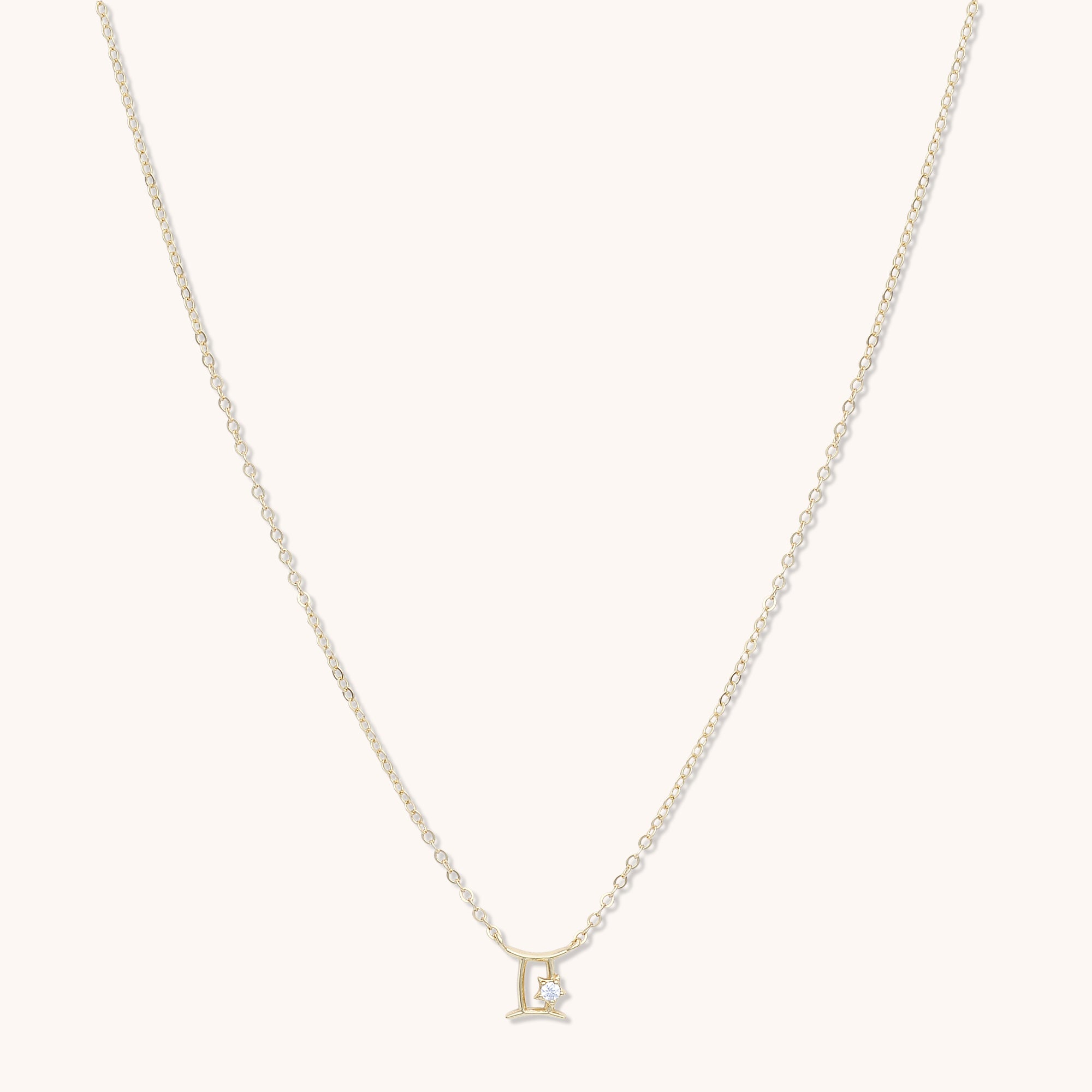 Gemini Star Sign Necklace Gold