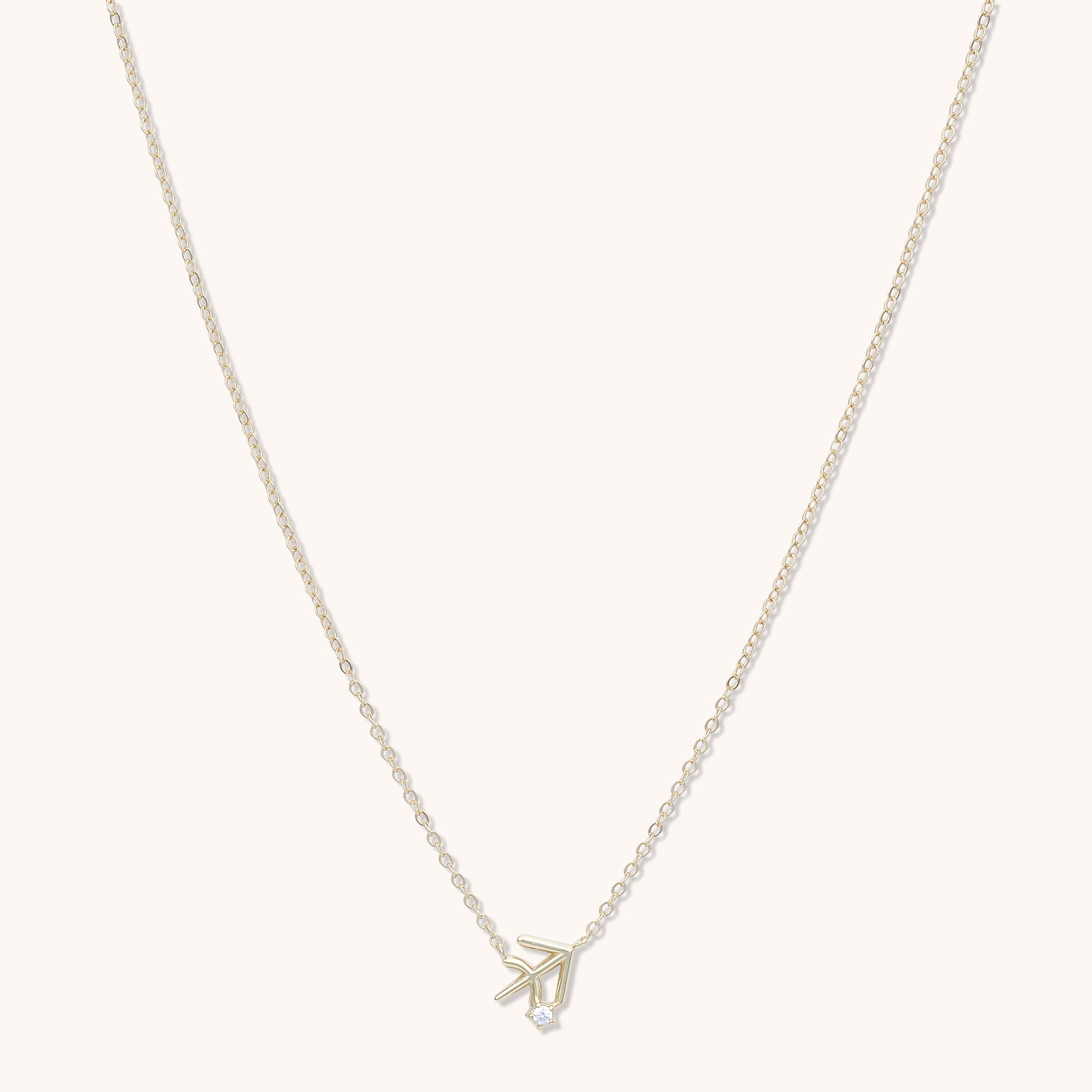 Sagittarius Star Sign Necklace Rose Gold