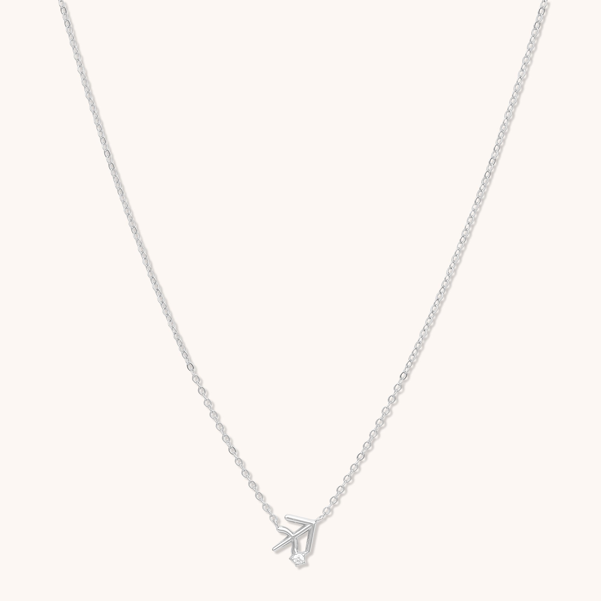 Sagittarius Star Sign Necklace Silver
