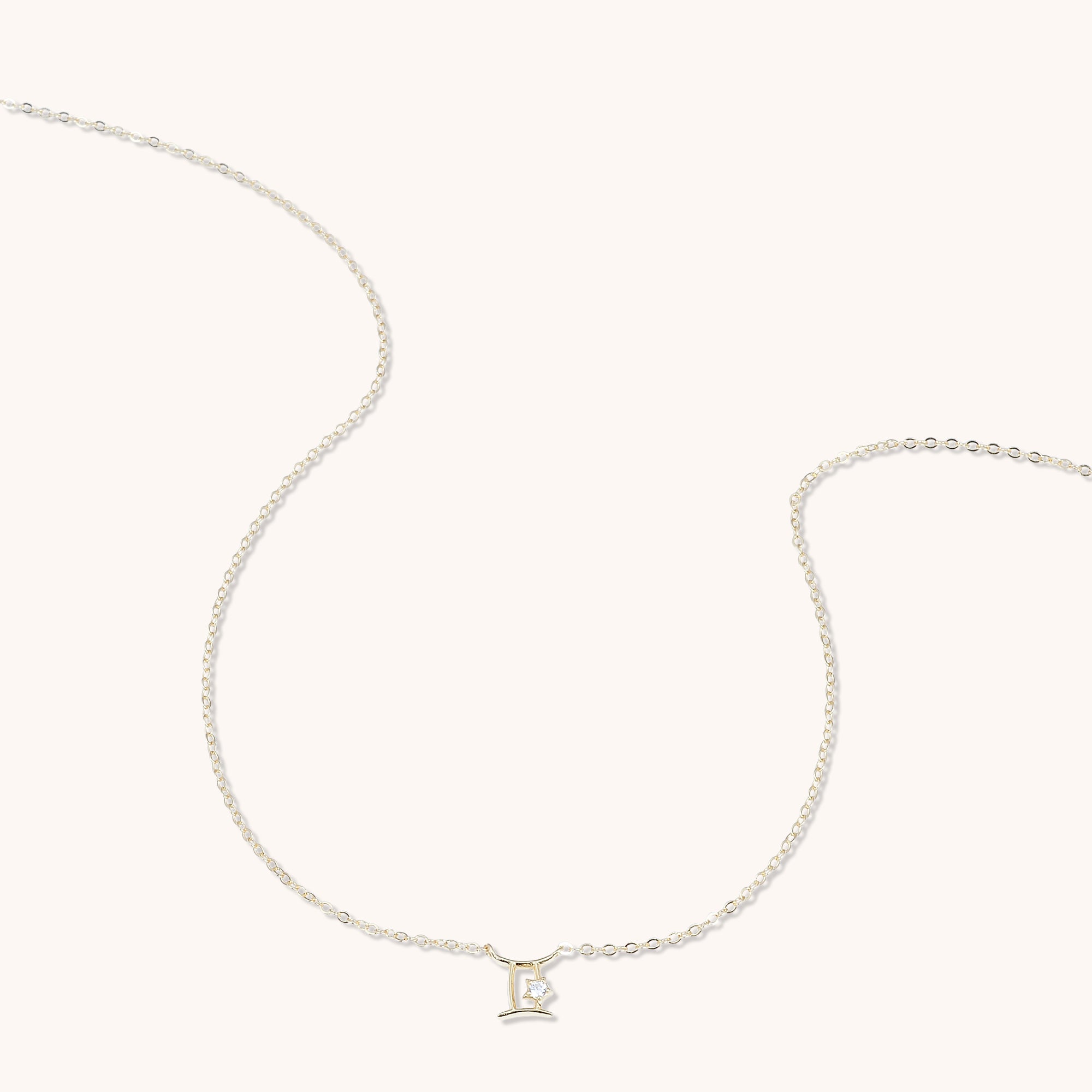 Gemini Star Sign Necklace Gold