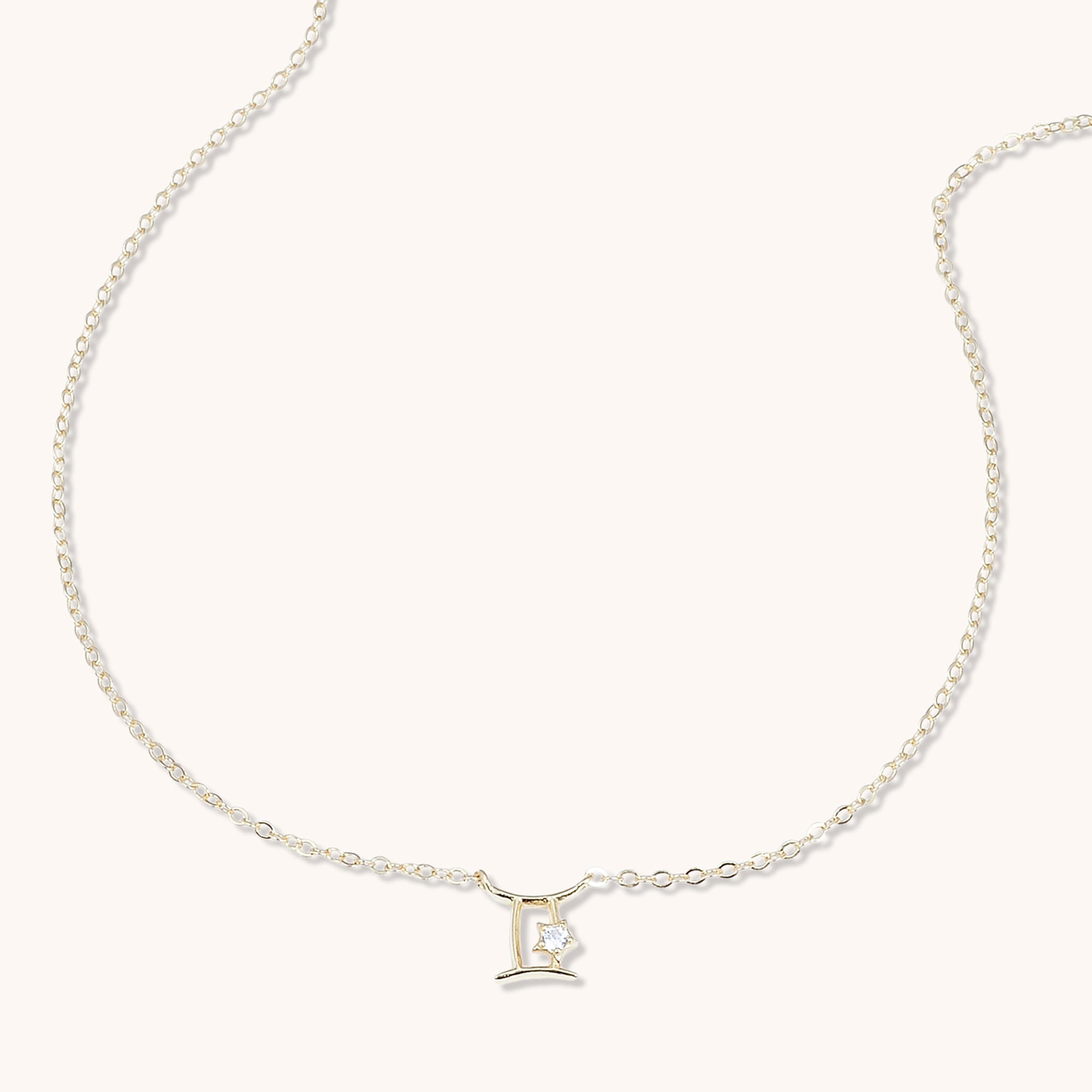 Gemini Star Sign Necklace Rose Gold