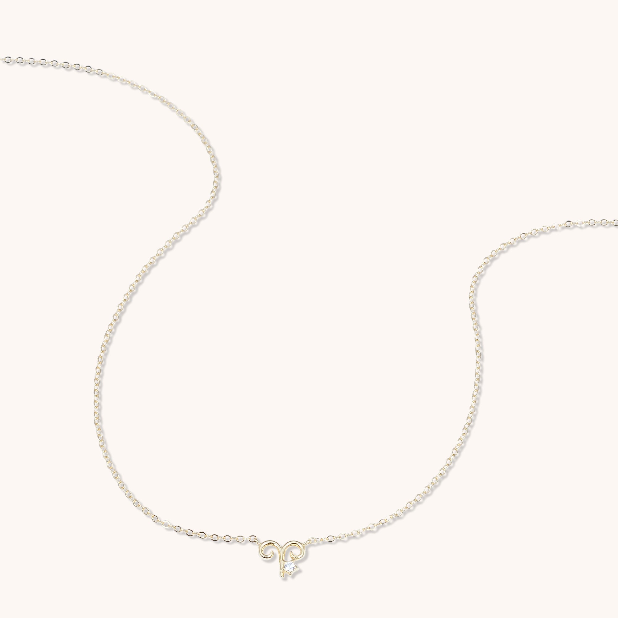 Aries Star Sign Necklace Gold