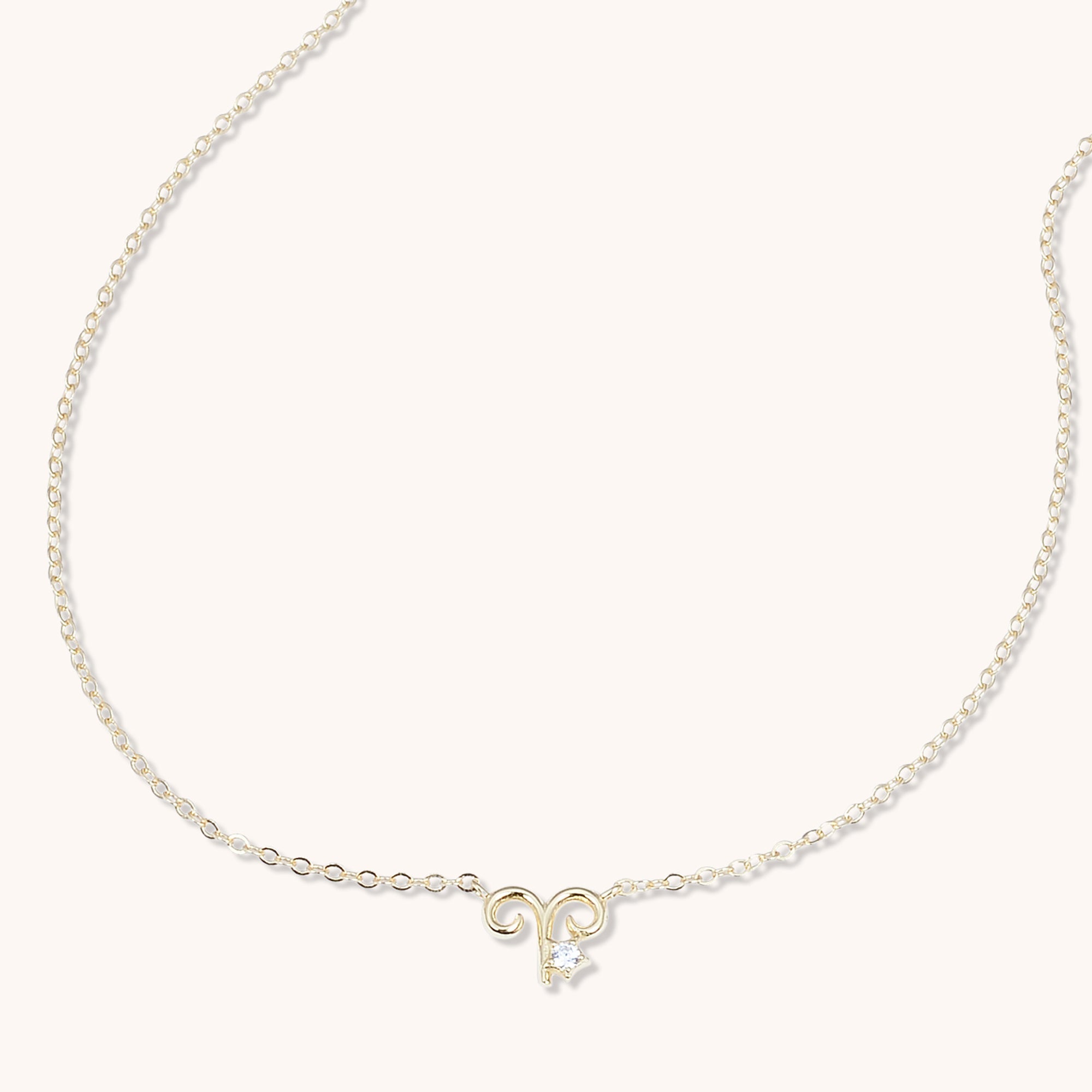 Aries Star Sign Necklace Rose Gold
