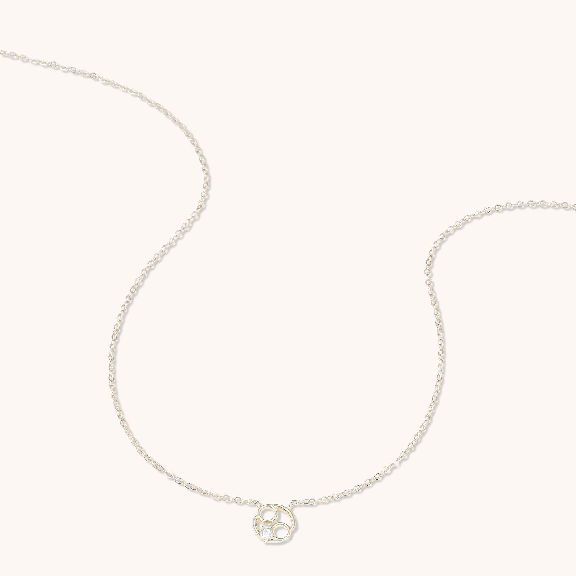 Cancer Star Sign Necklace Gold