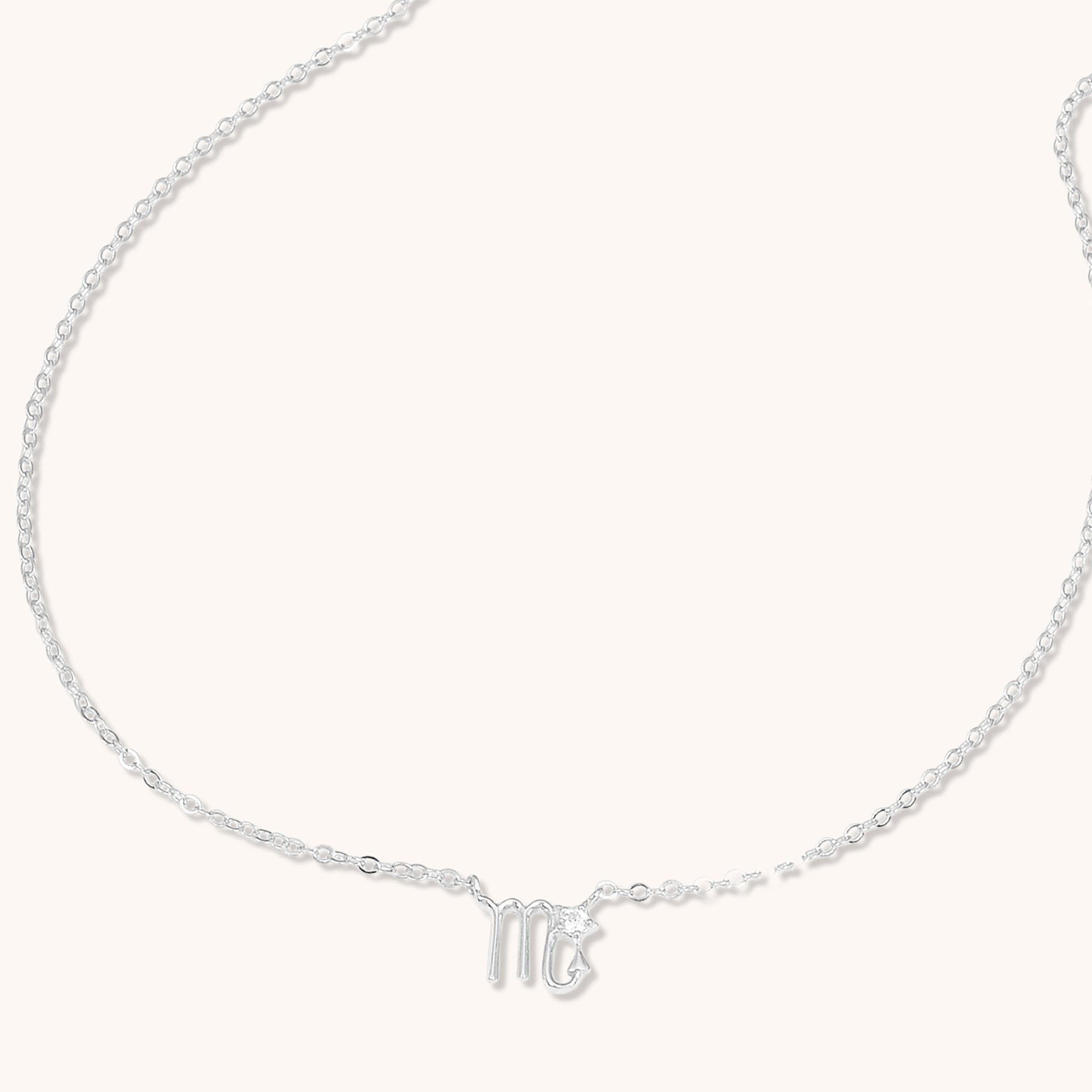 Scorpio Star Sign Necklace Silver