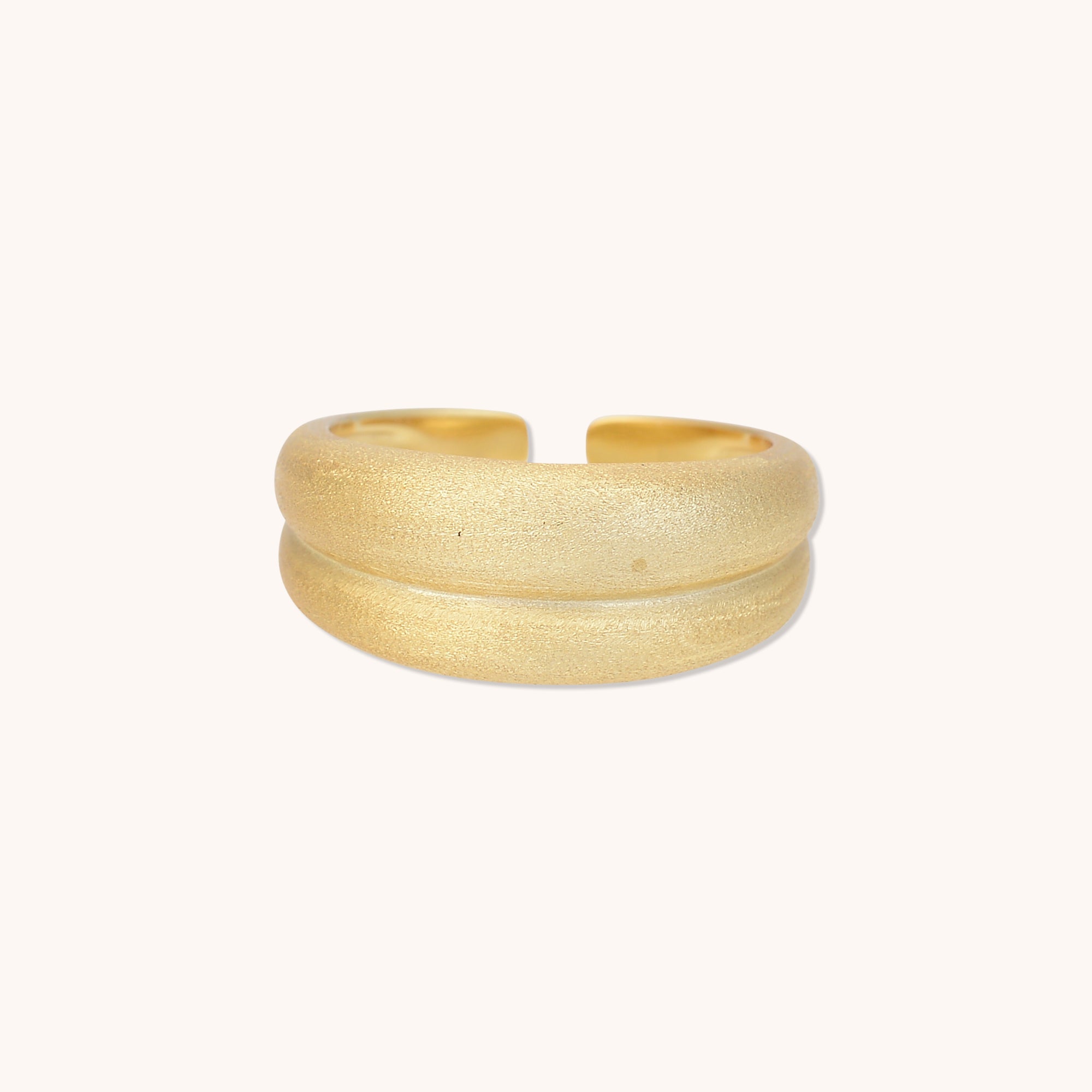 Double Dome Open Ring Gold