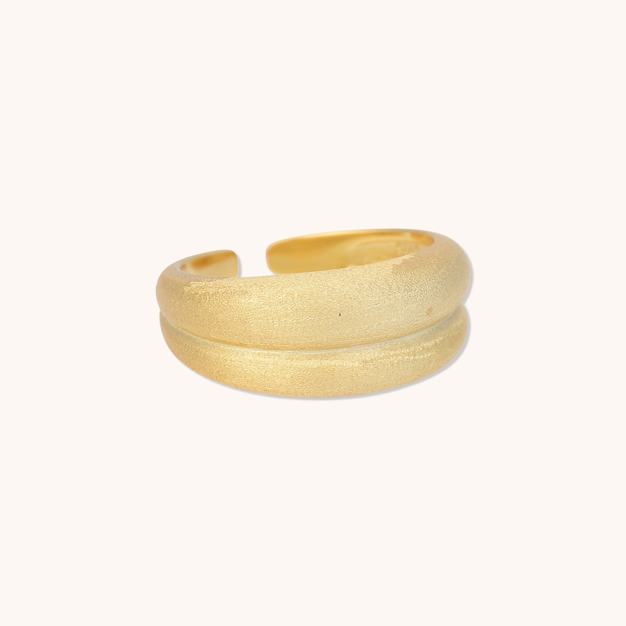 Double Dome Open Ring Gold