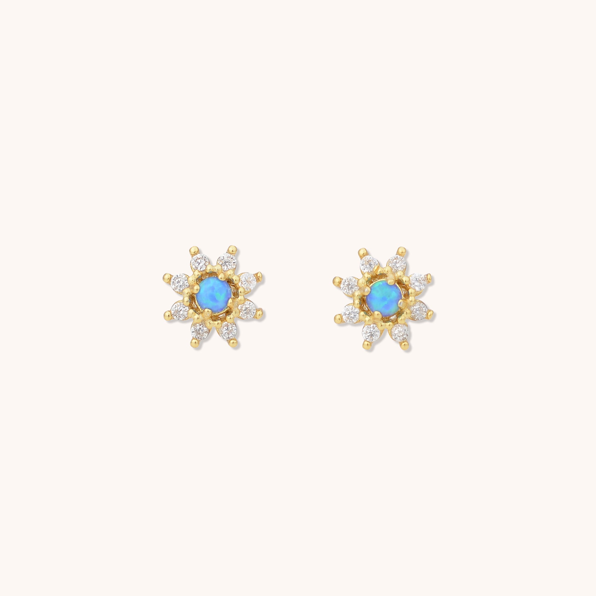 Nebula Opal Earrings Gold