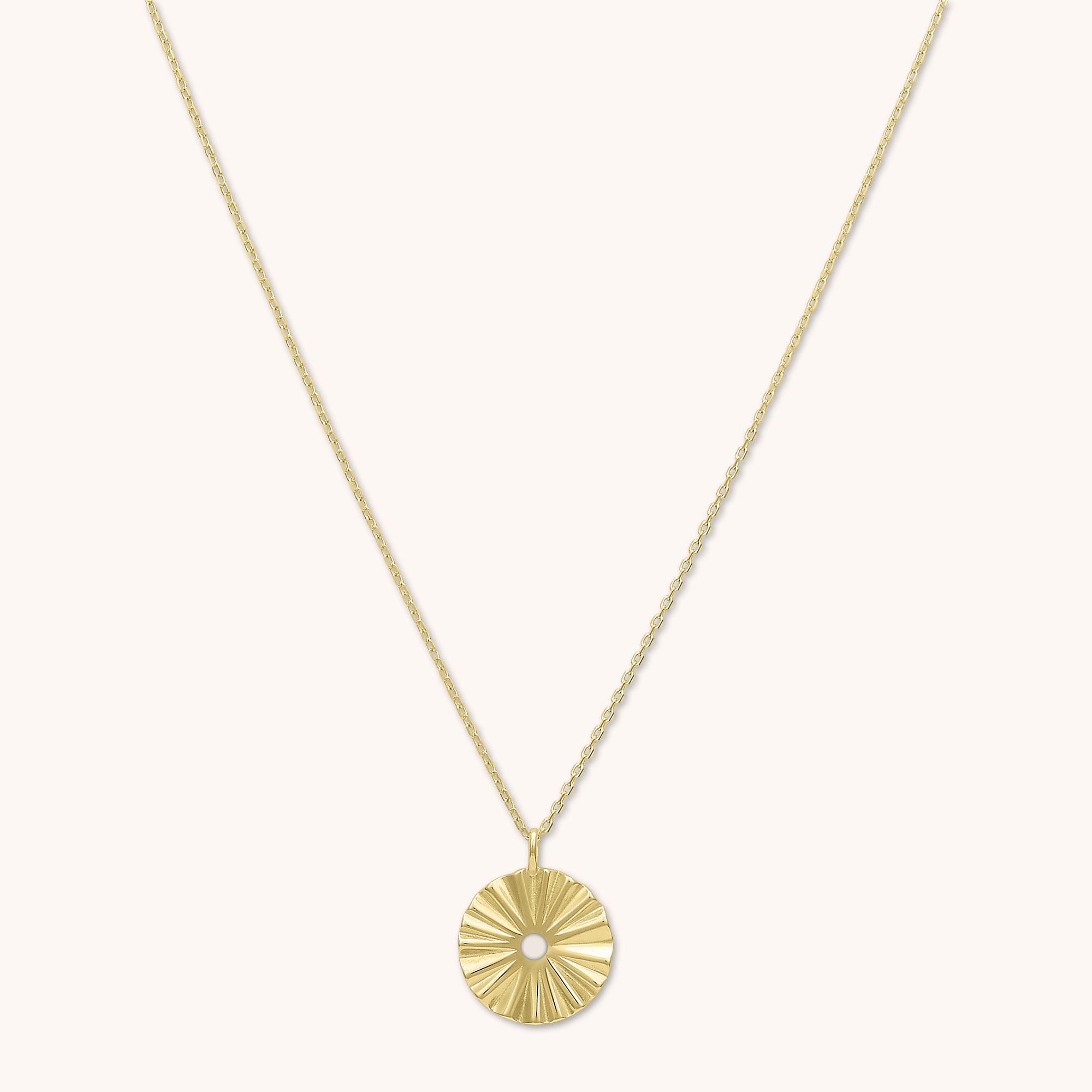 Astral Disc Necklace Gold