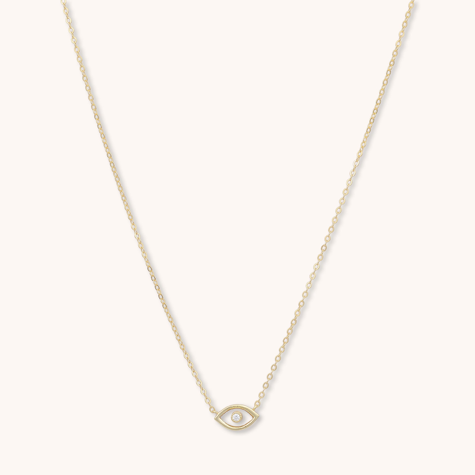 Evil Eye Opal Sapphire Necklace Gold