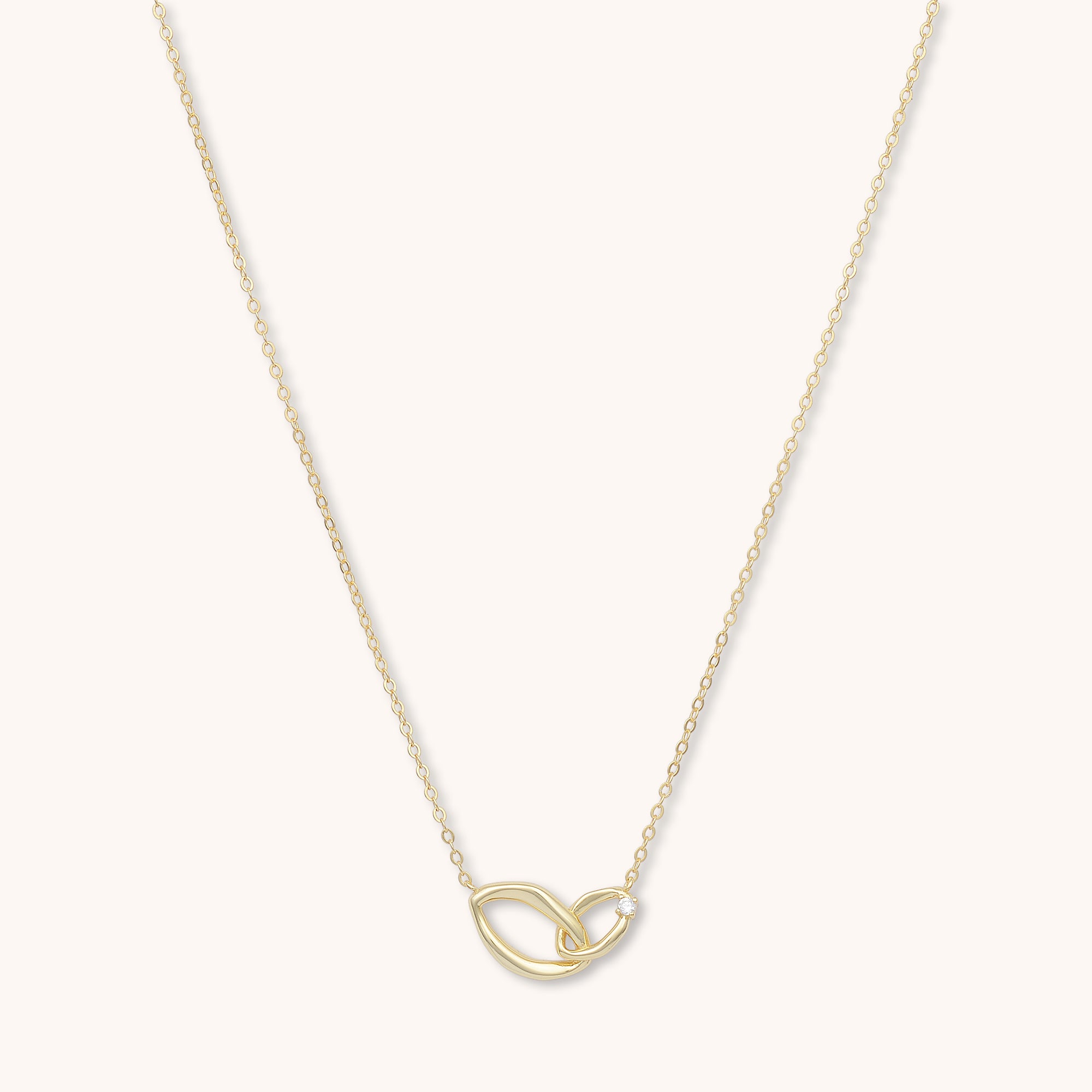 Infinity Bond Sapphire Necklace Gold