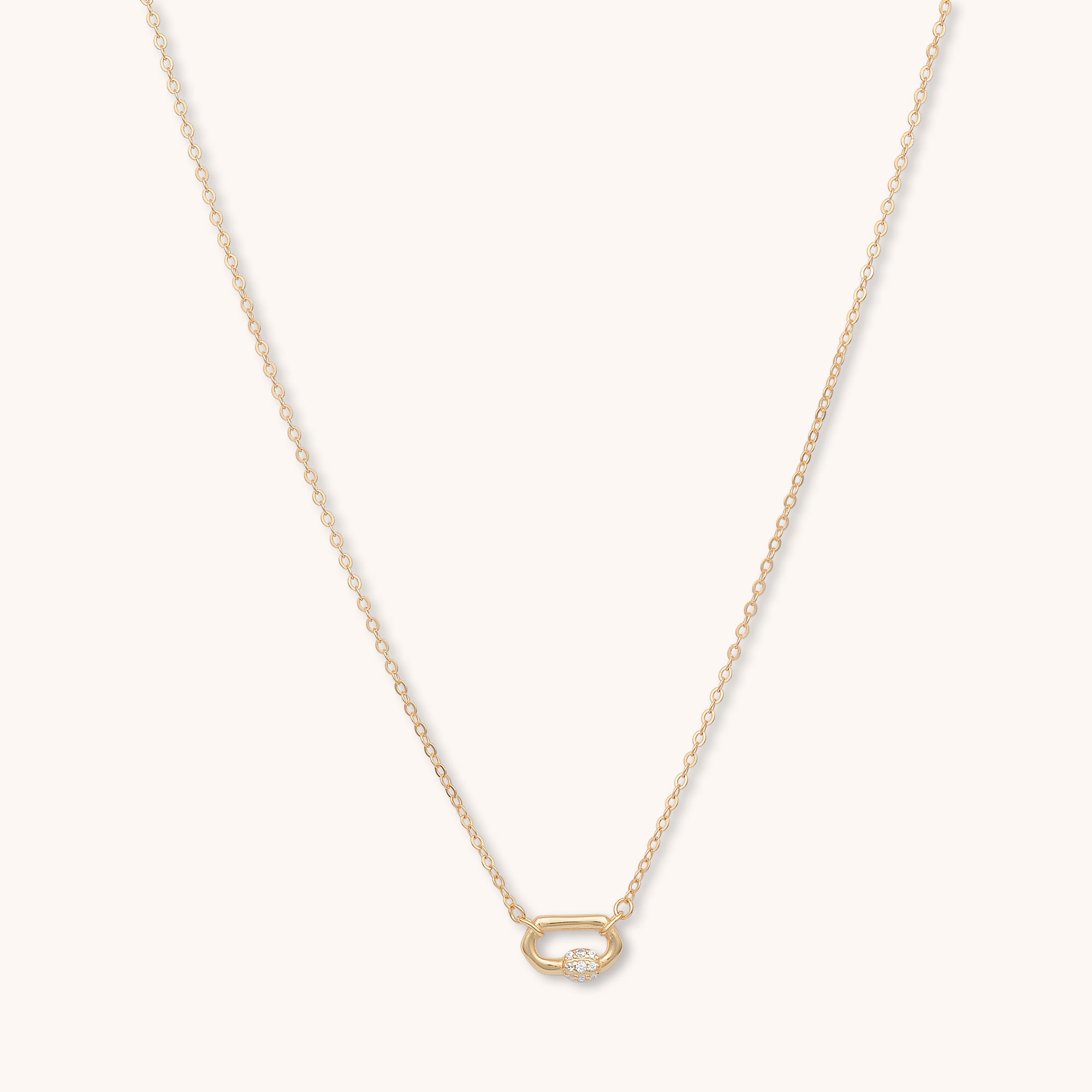 Solitude Bond Sapphire Necklace Rose Gold