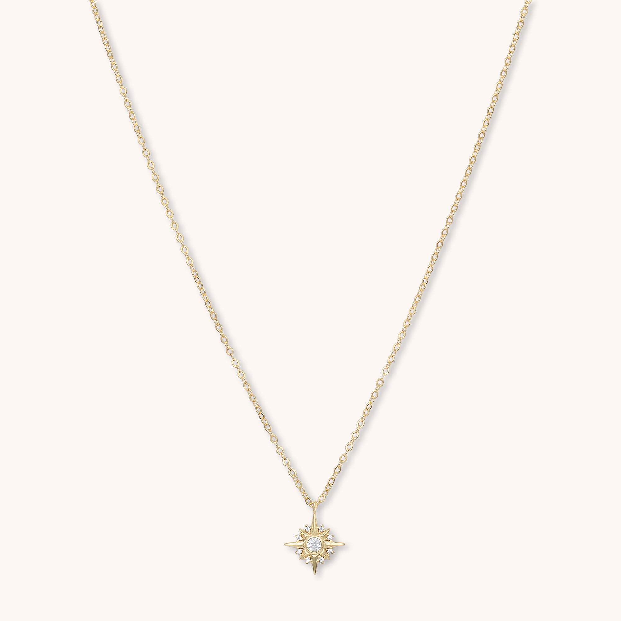 Radiant North Star Sapphire Necklace Gold