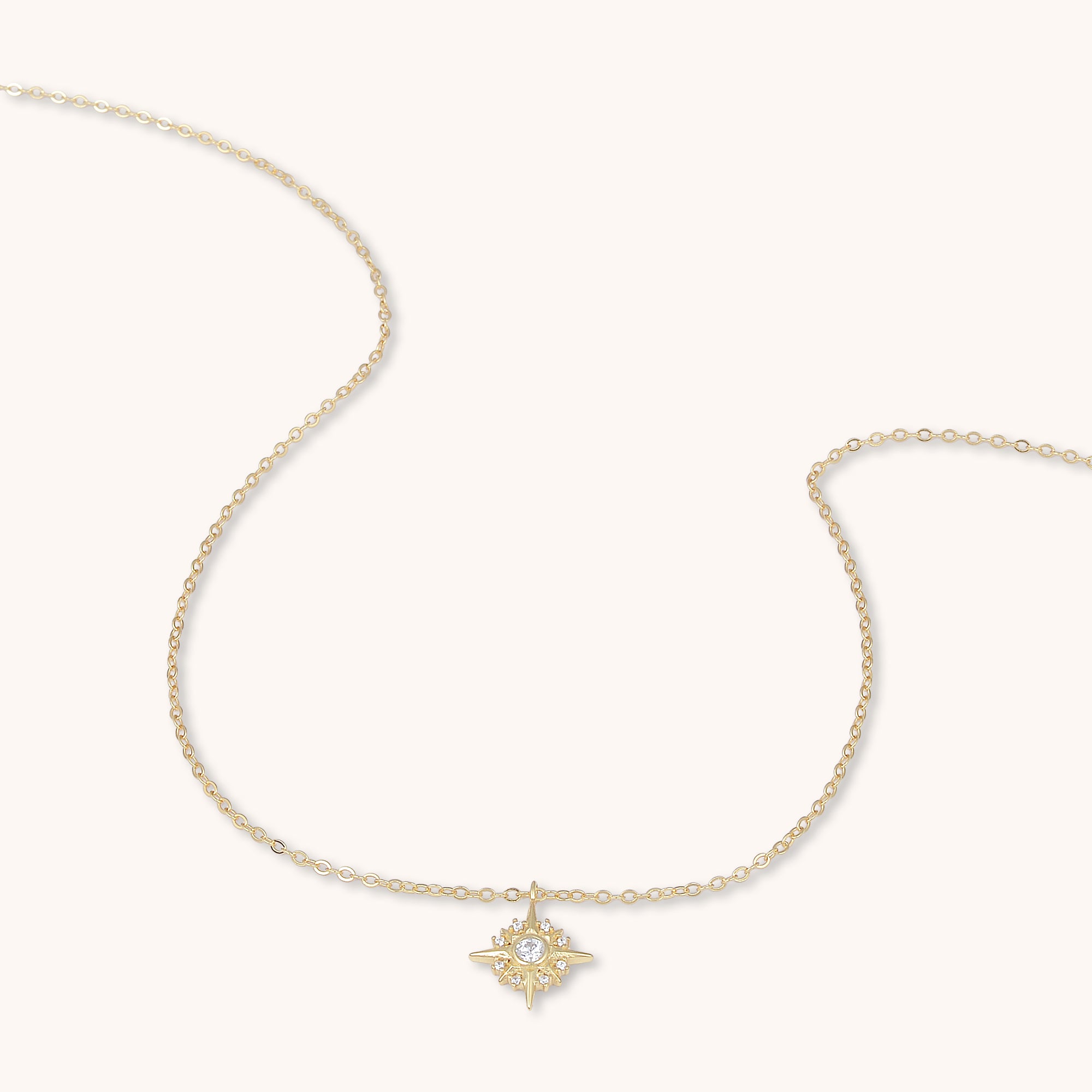 Radiant North Star Sapphire Necklace Gold