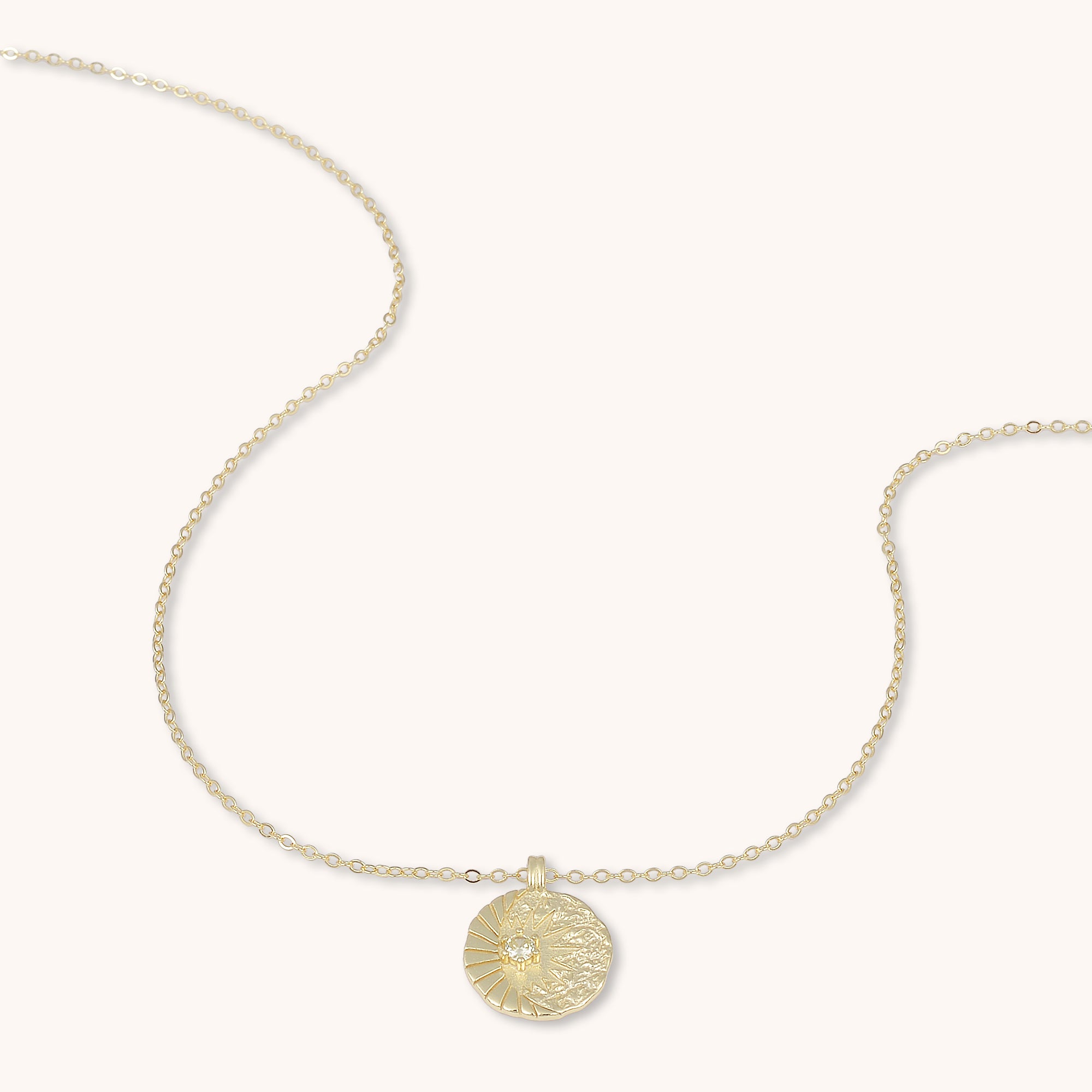 Sun Element Medallion Necklace Gold