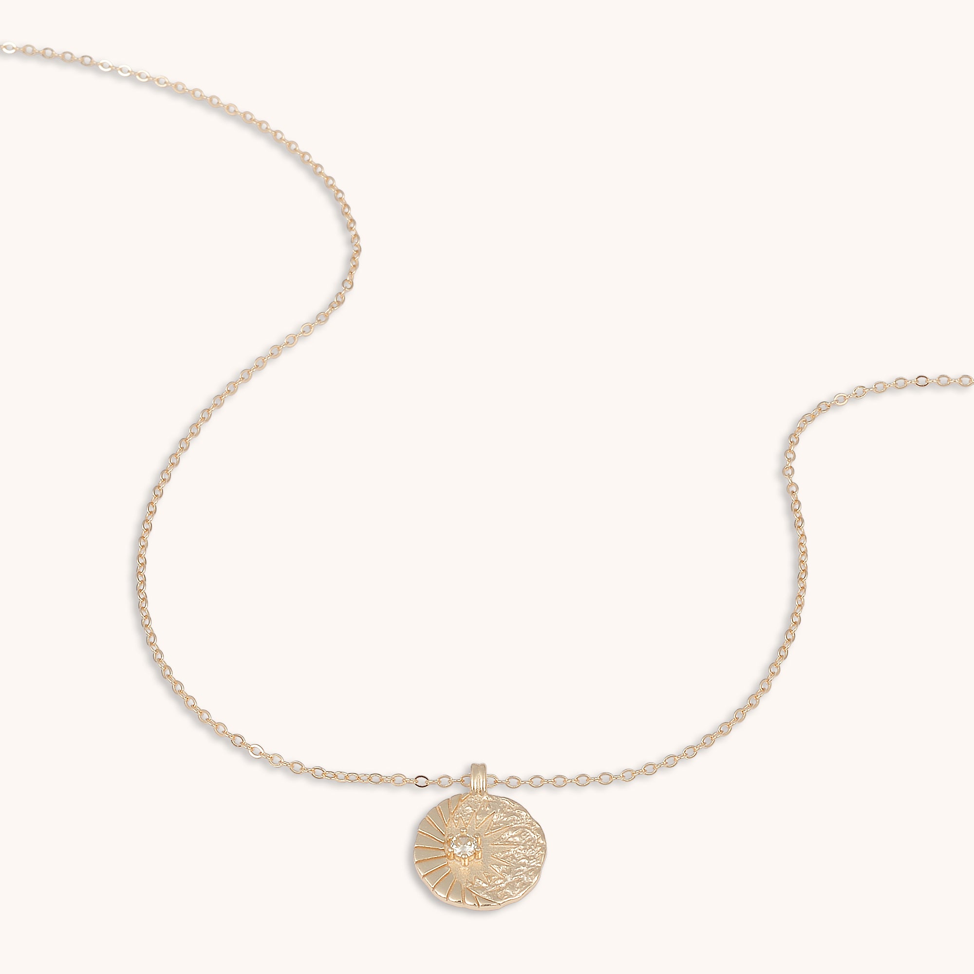 Sun Element Medallion Necklace Rose Gold