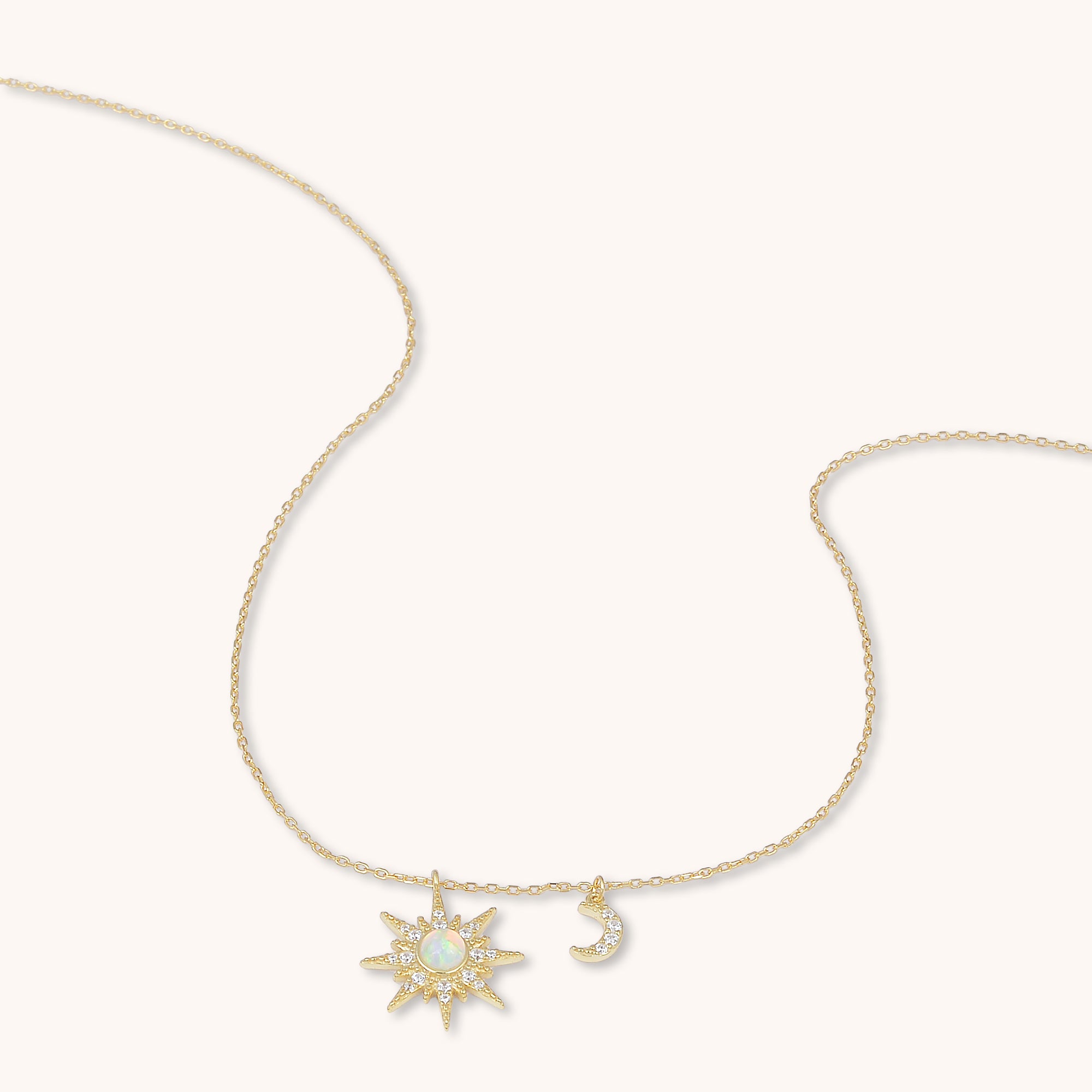 Constellation Opal Necklace Gold