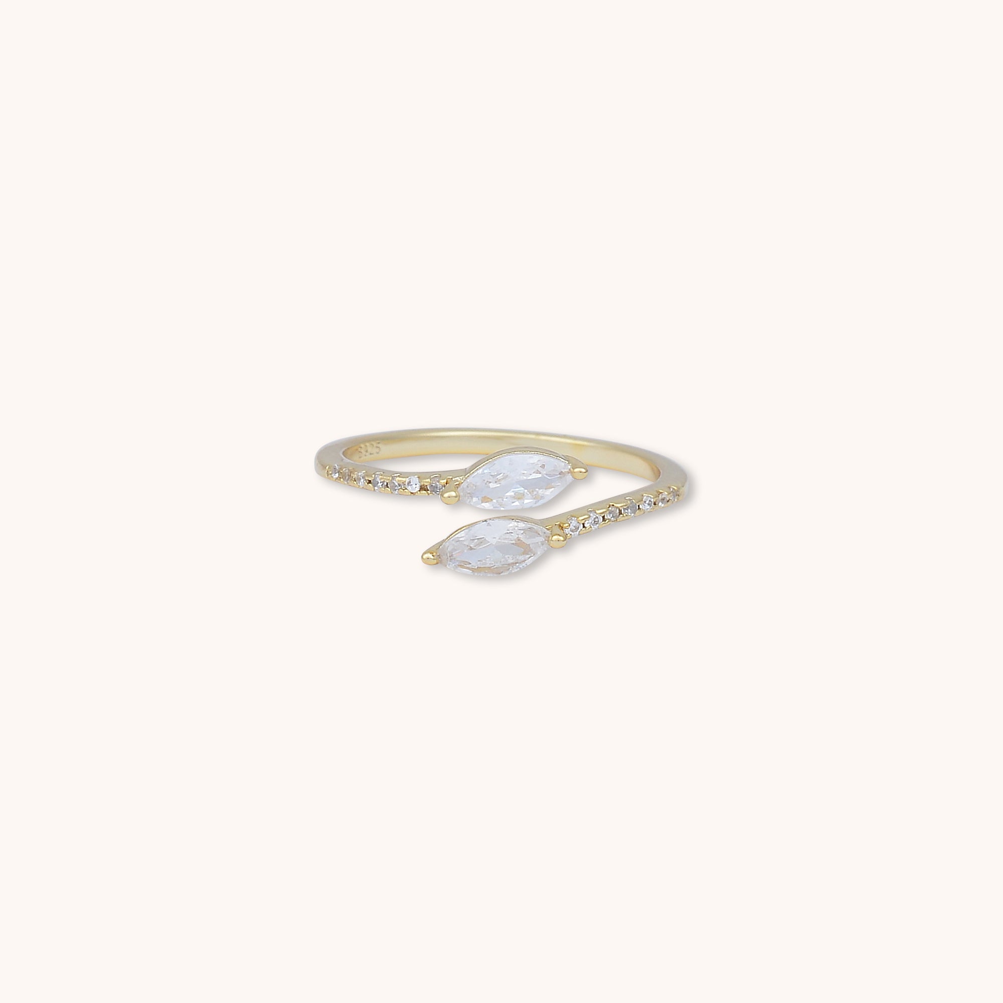 Marquise Sapphire Open Ring Gold