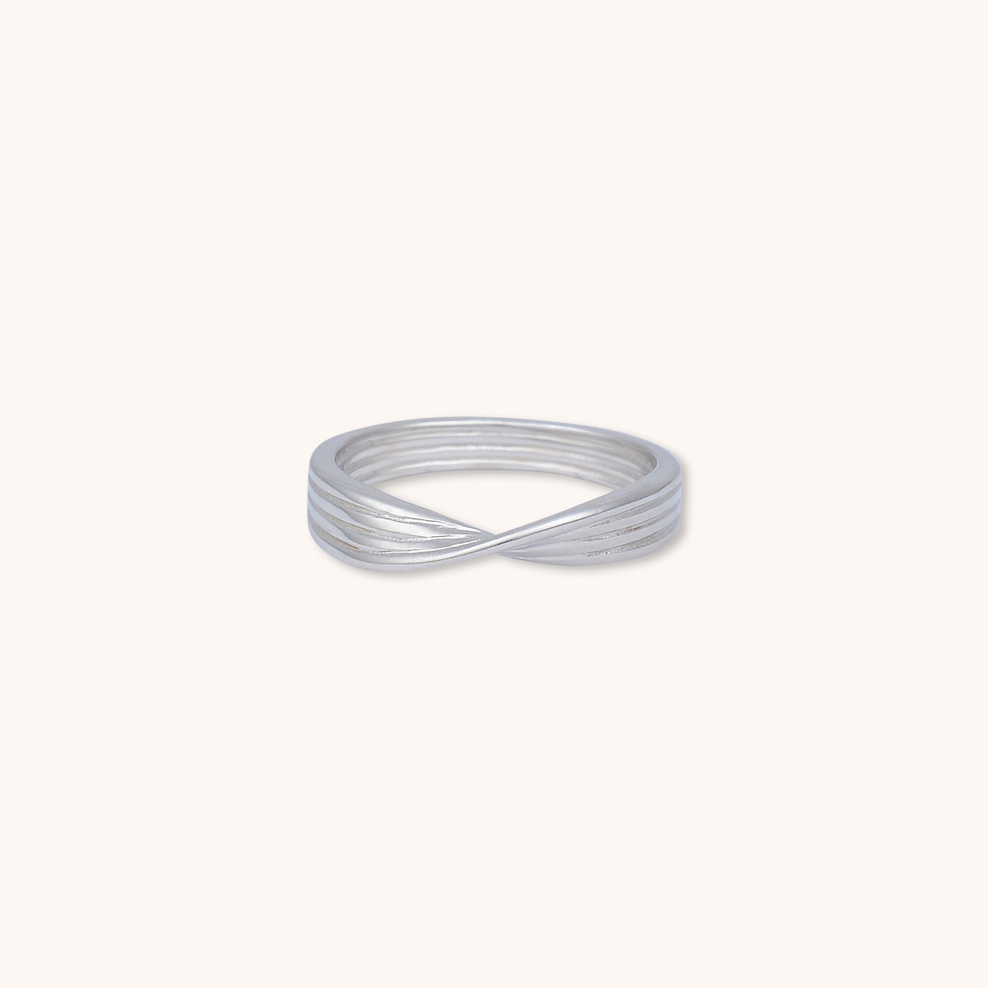 Cross Layered Ring Silver