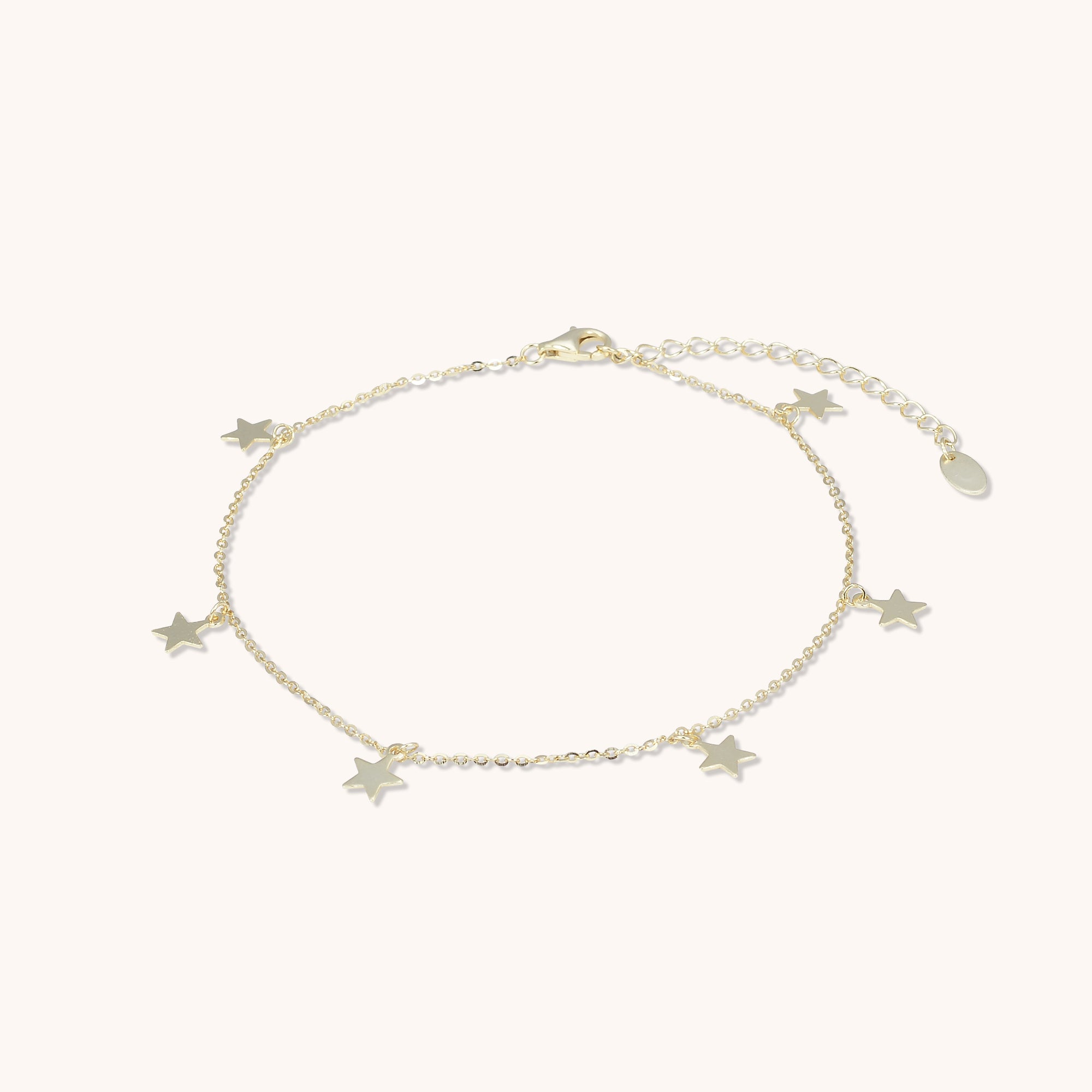 Star Dangling Anklet Gold